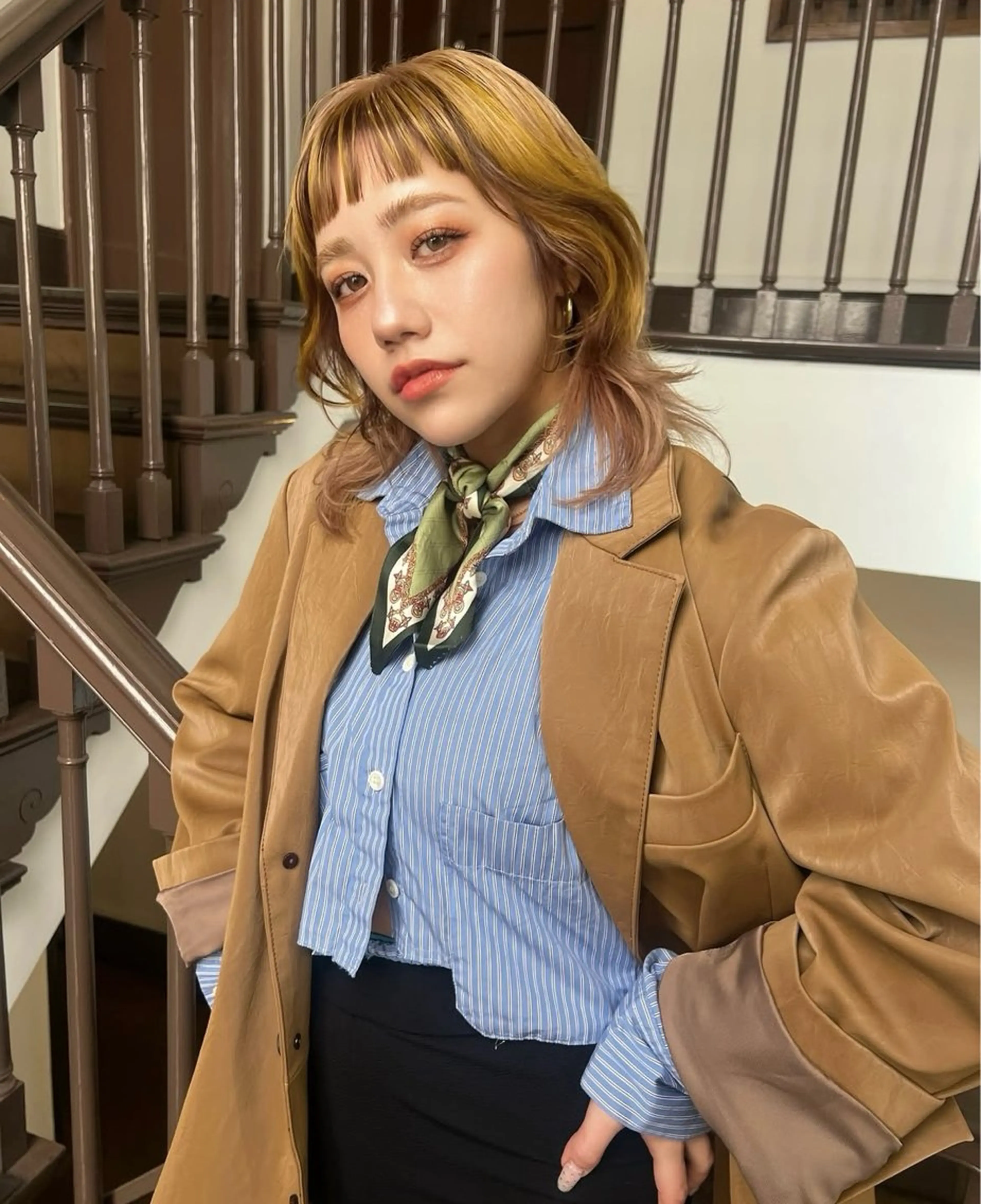 12月限定‼️リタッチブリーチ＋全体カラー️🦋🩵ྀིの写真