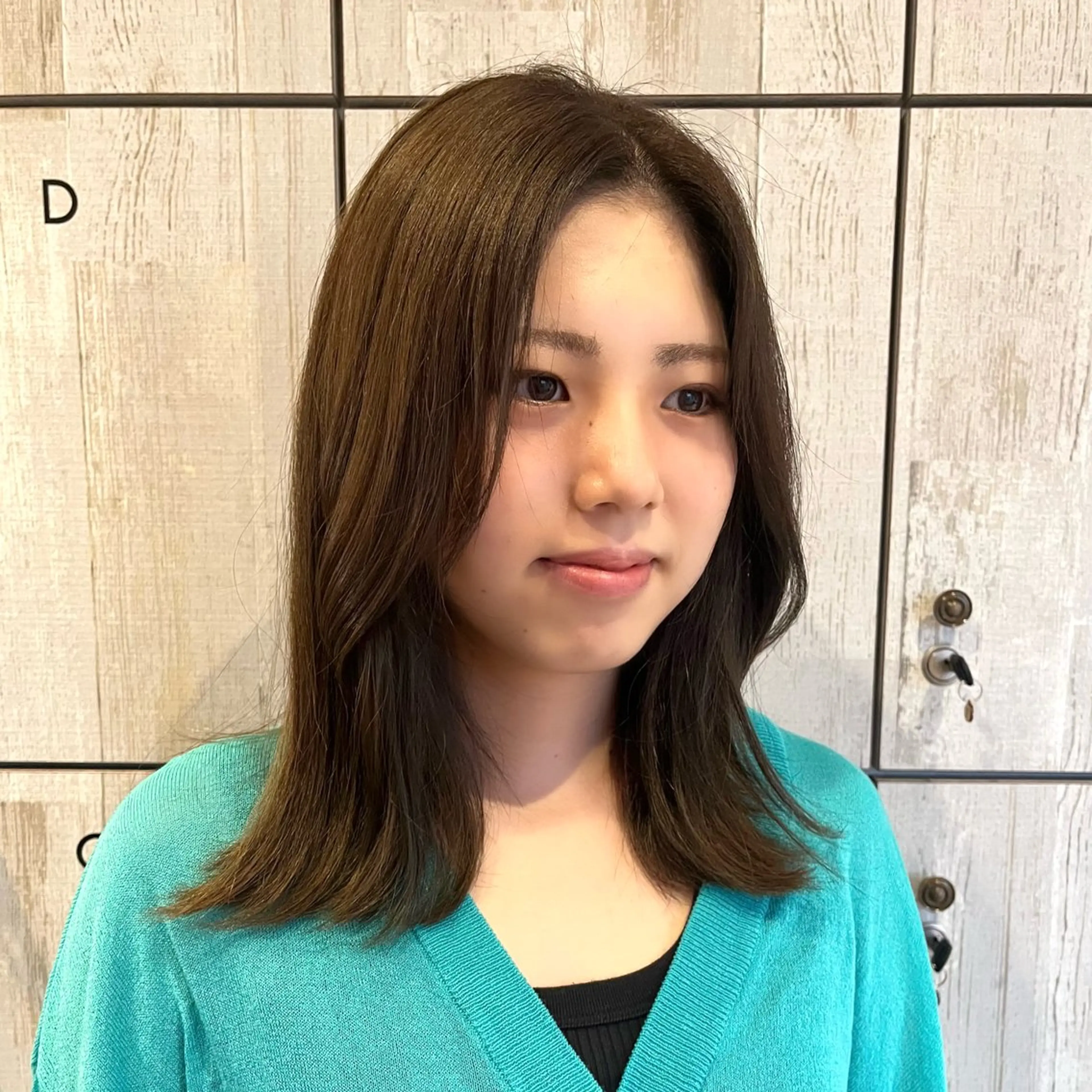 ミディアム カラー ブリーチ ダブルカラー ブリーチなしカラー カット ヘアカラー トリートメント フルールドソレイユ所属・♡ナナコ♡ レイヤー/艶髪のヘアスタイル