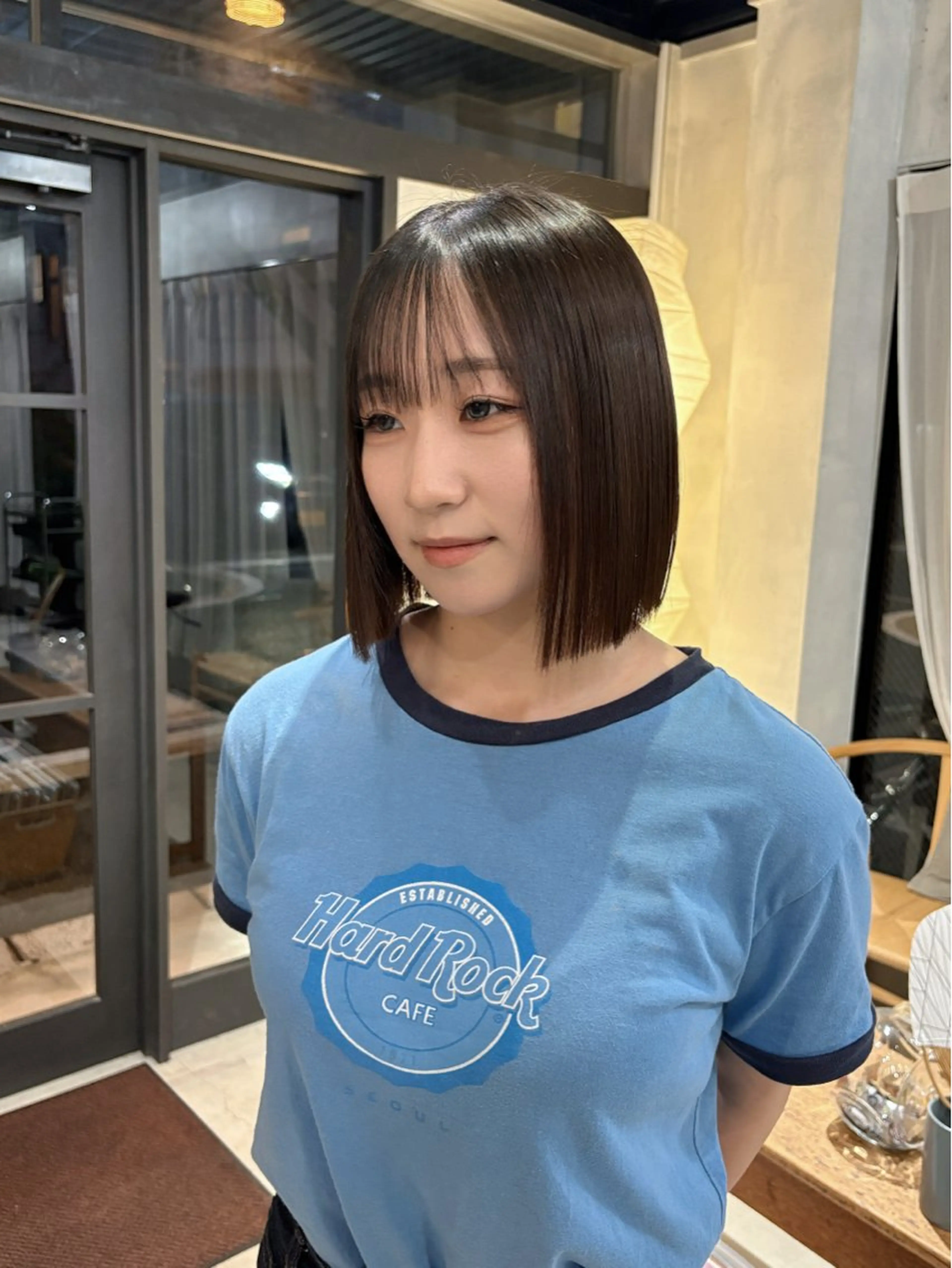 ミディアム ボブ 京都/カラー/松野 翔のヘアスタイル