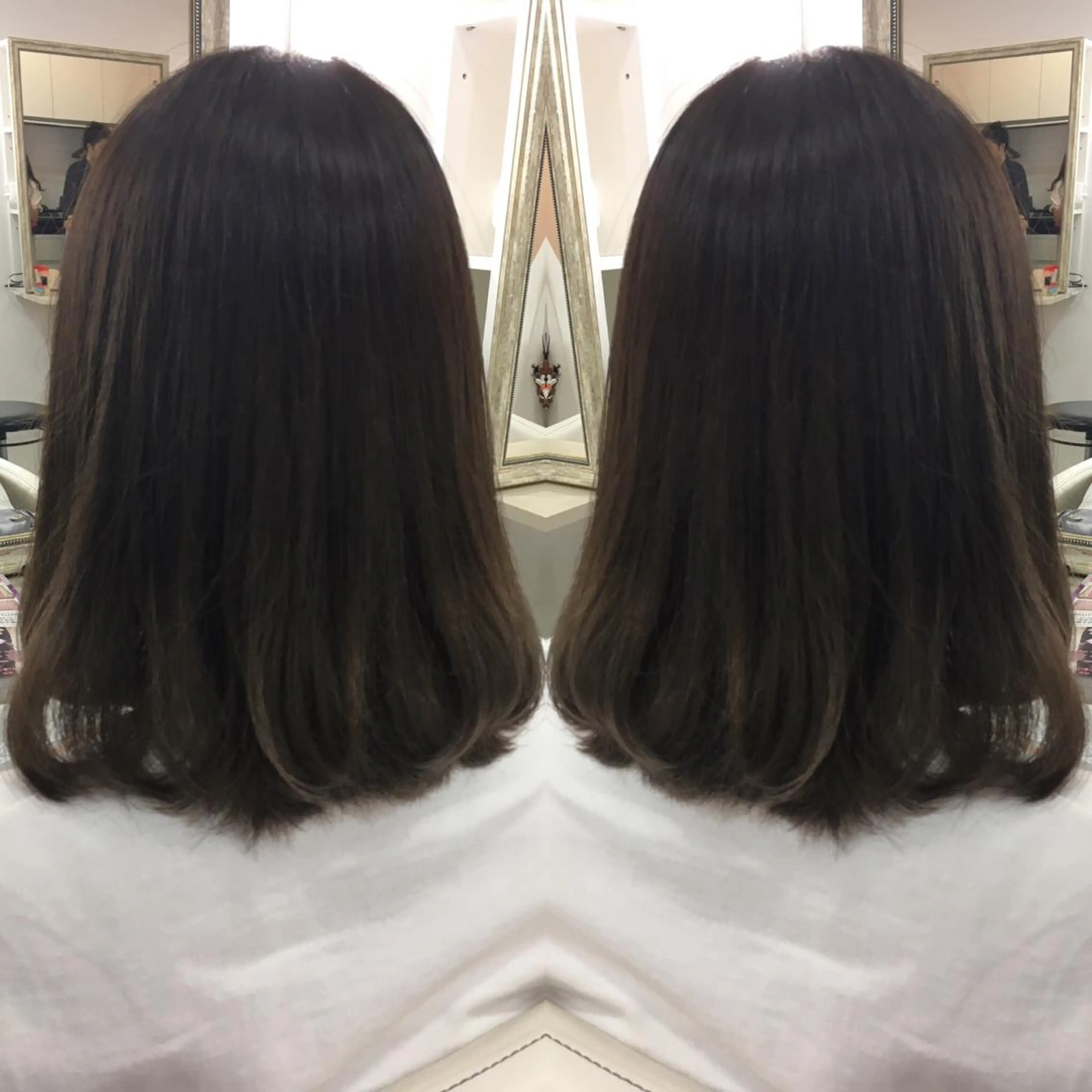 セミロング ロング カラー 髪質改善 中川　翔のヘアスタイル