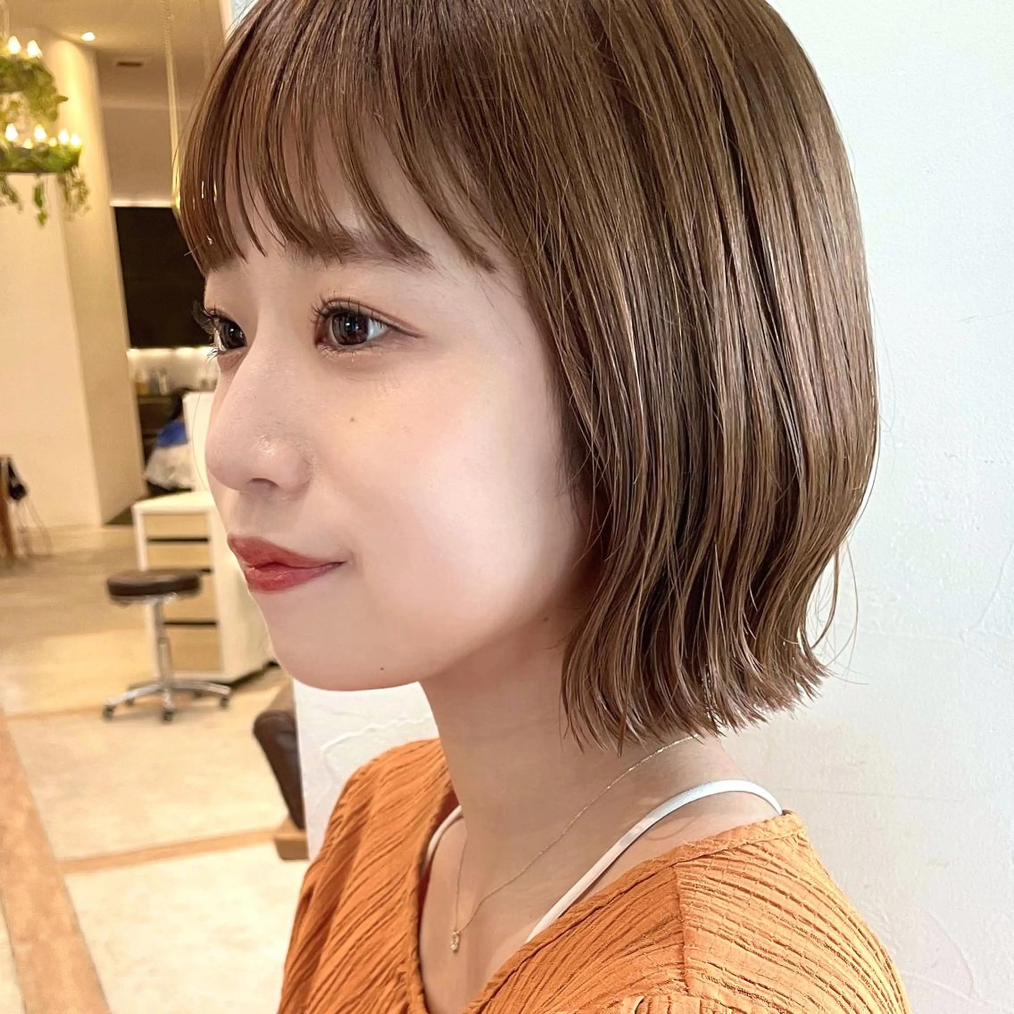 カラー ベージュカラー 透明感カラー カット ヘアカラー OAK 学芸大学所属・秋葉萌　透明感カラー /レイヤー/ボブ♡のヘアスタイル