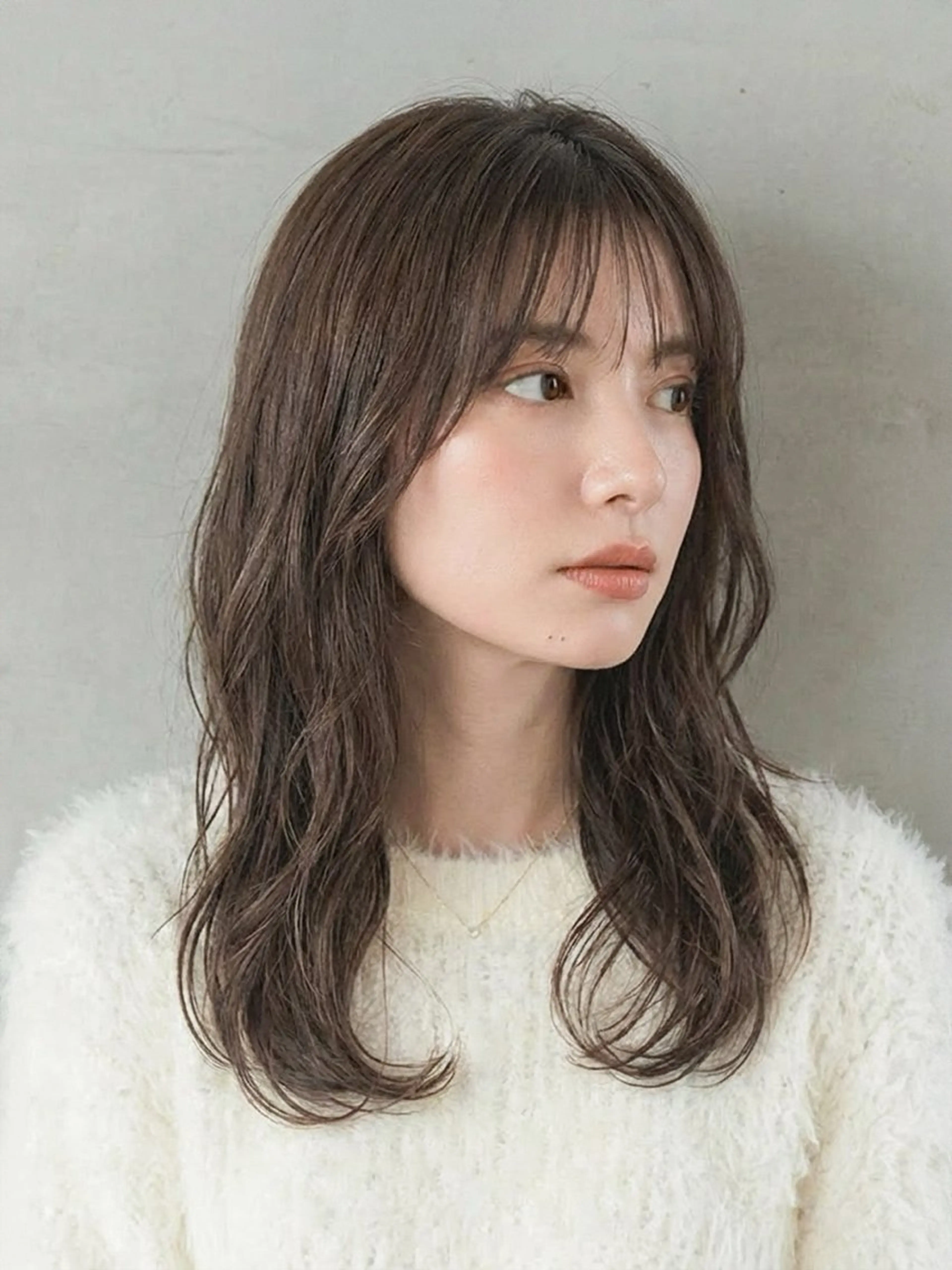 セミロング カラー カット ヘアカラー トリートメント 小松崎 友宏のヘアスタイル