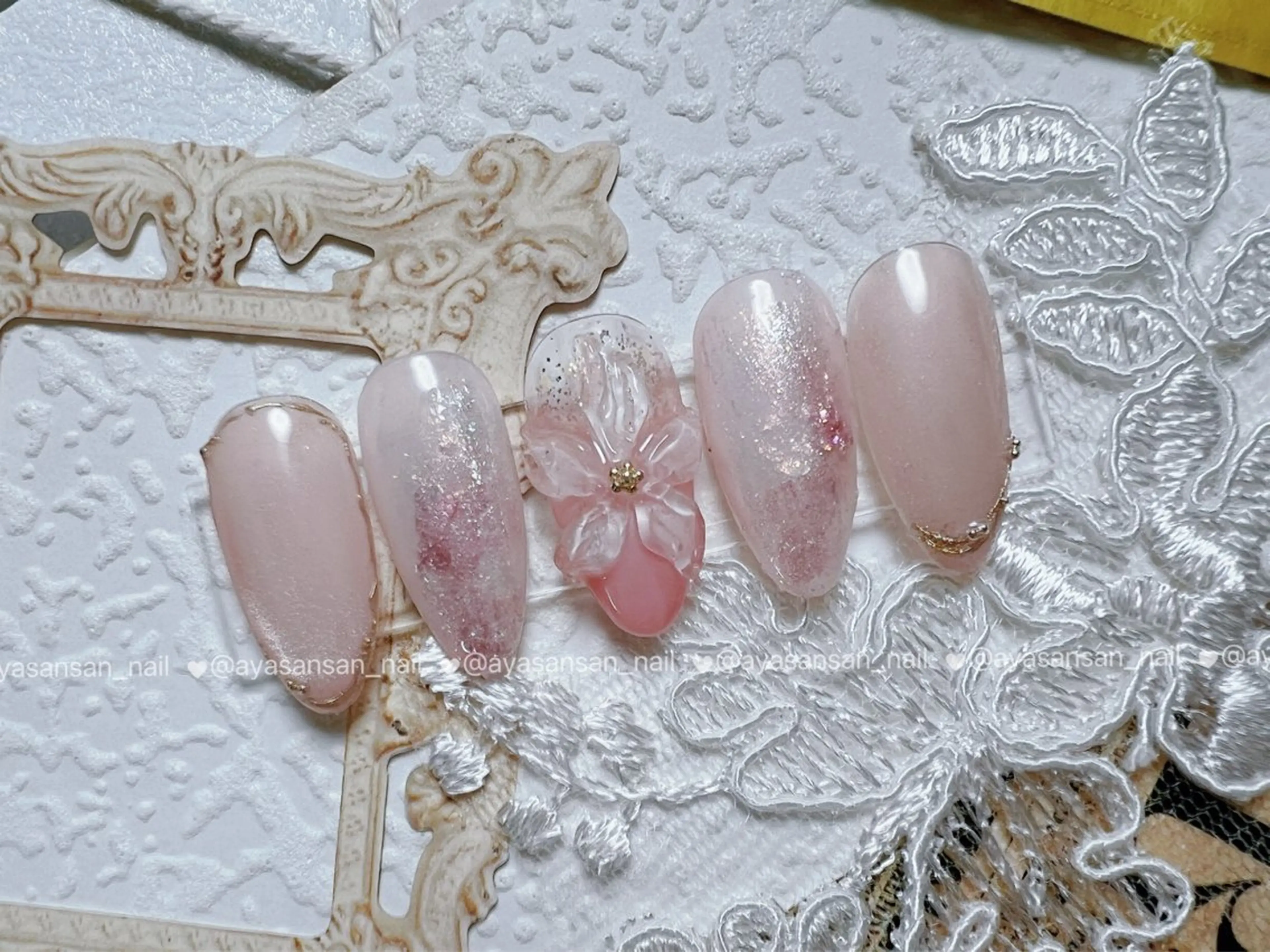 ネイル ハンドネイル ハンドケア flower nail salon所属・あや✨🌸 カワイイ系ピンク専門のネイルデザイン