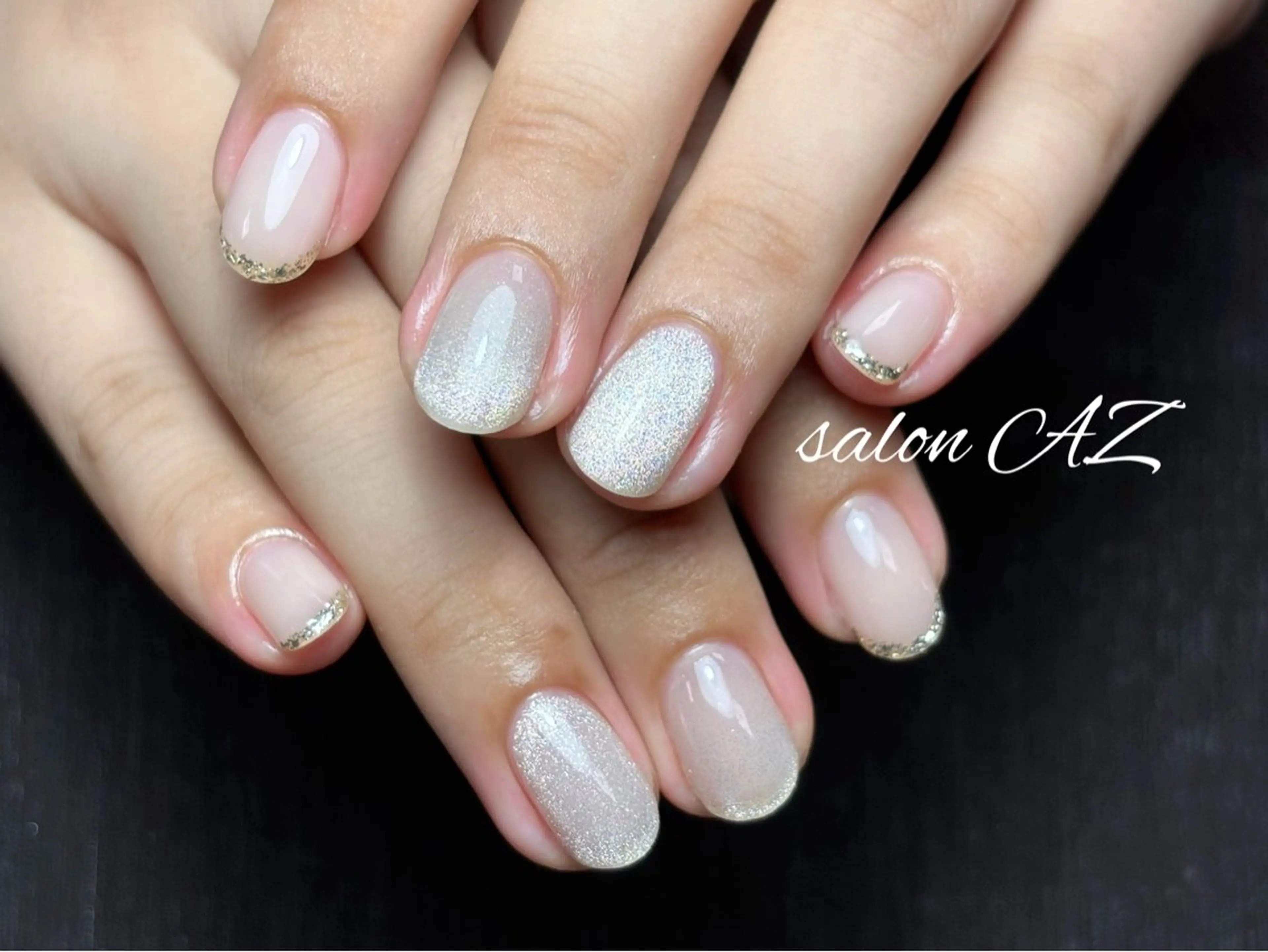 ネイル アートネイル 長さ出し フットネイル フレンチネイル ジェルネイル salon AZのネイルデザイン