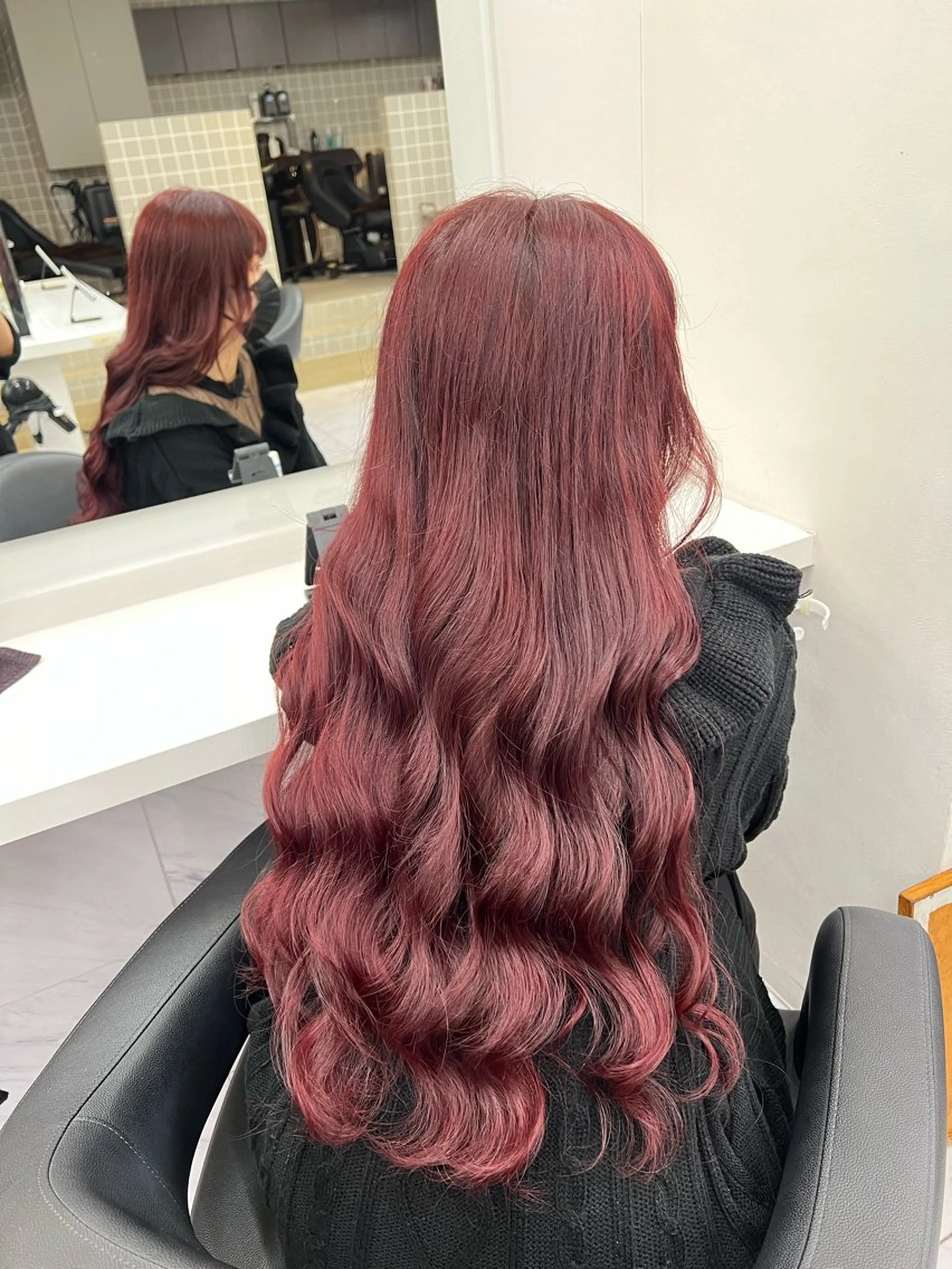 ロング カラー ヘアカラー トリートメント 韓国レイヤーカット /REIのヘアスタイル