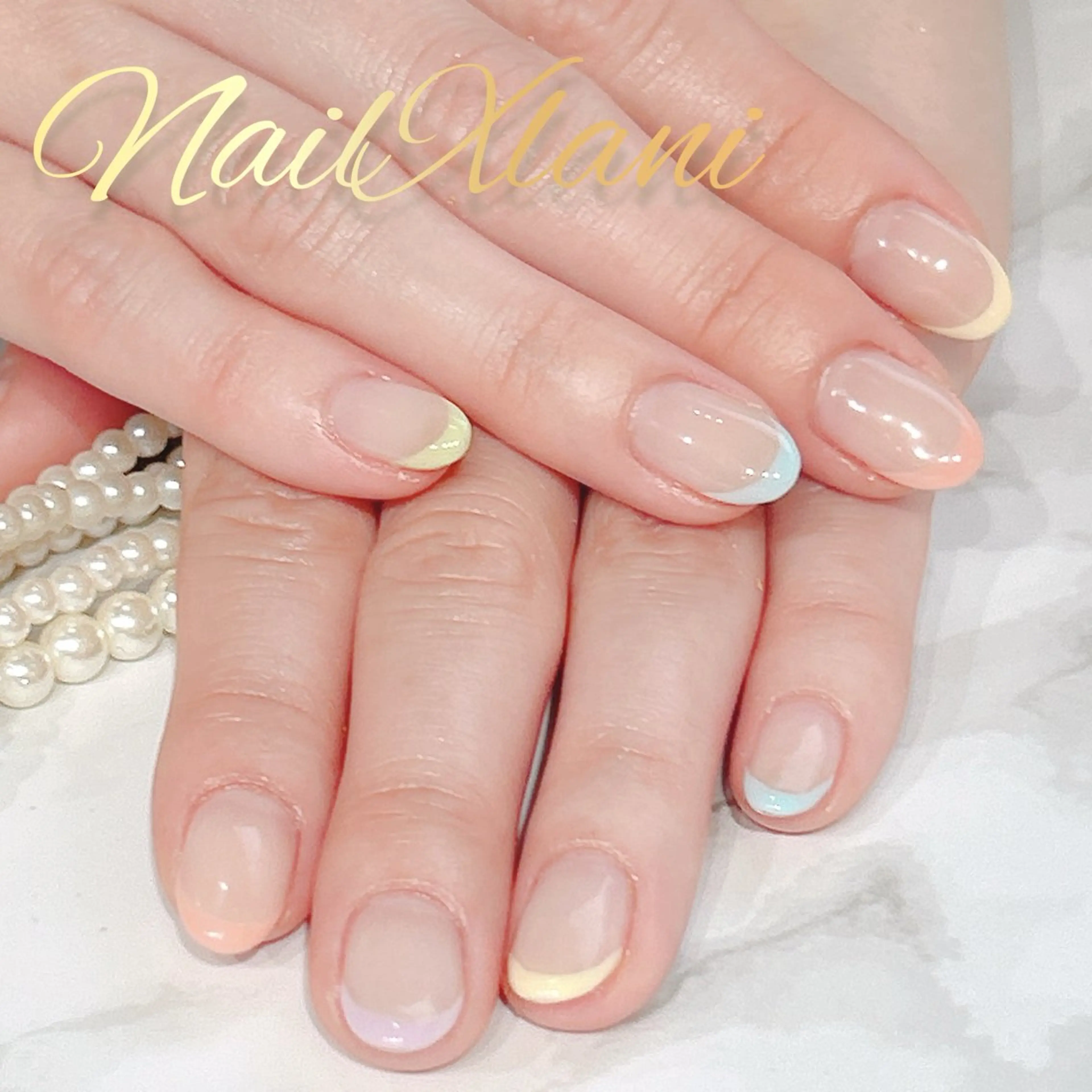 ネイル フットネイル ジェルネイル マグネットネイル パラジェル Nail×Lani 深爪矯正対応◎のネイルデザイン