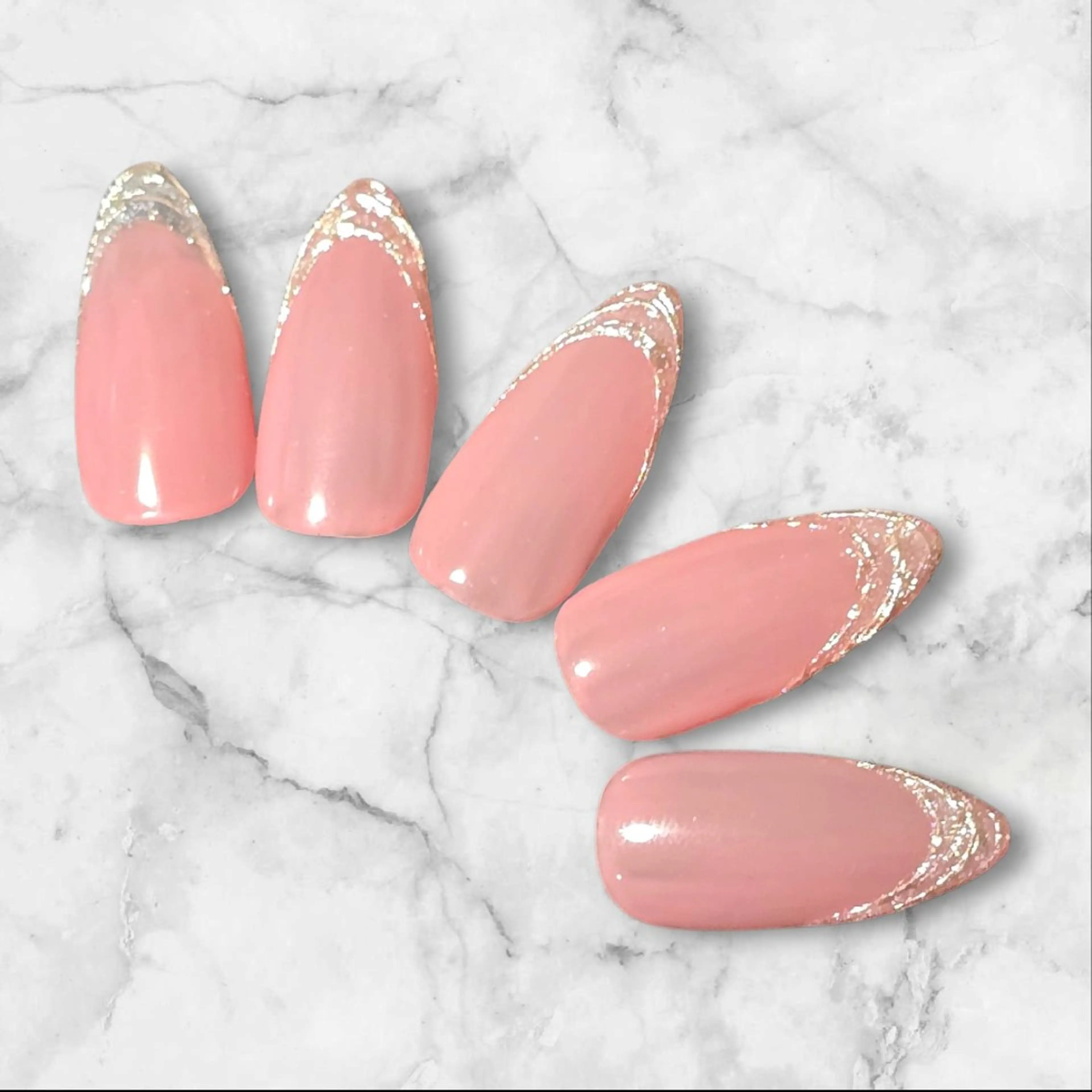 ネイル フレンチネイル ガラスフレンチ ミラーネイル ハンドネイル minion蕨所属・minion 蕨のネイルデザイン