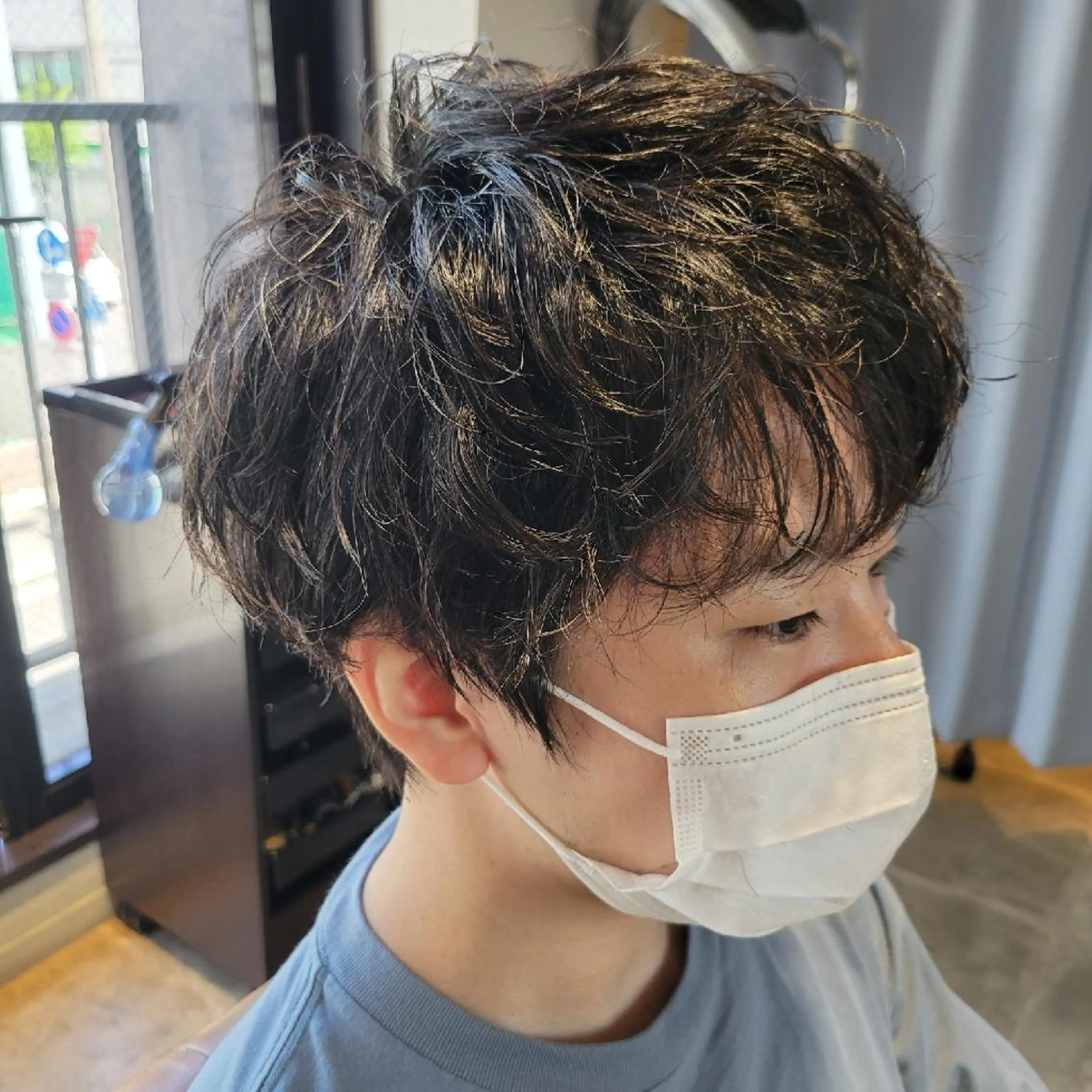 メンズ パーマ alushe 岡 陽子のヘアスタイル