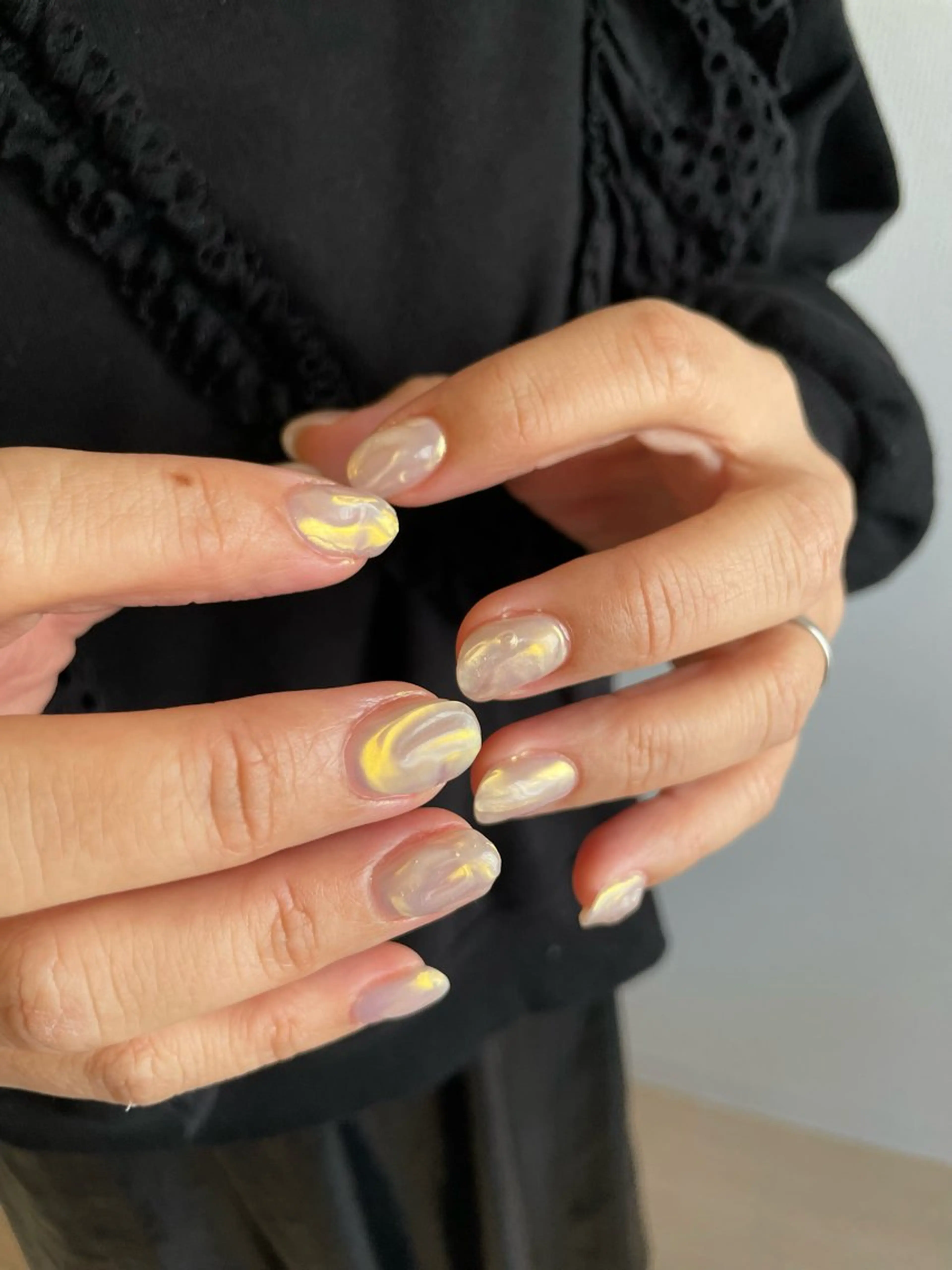 ネイル オーロラネイル ぷっくりネイル co_ nailのネイルデザイン