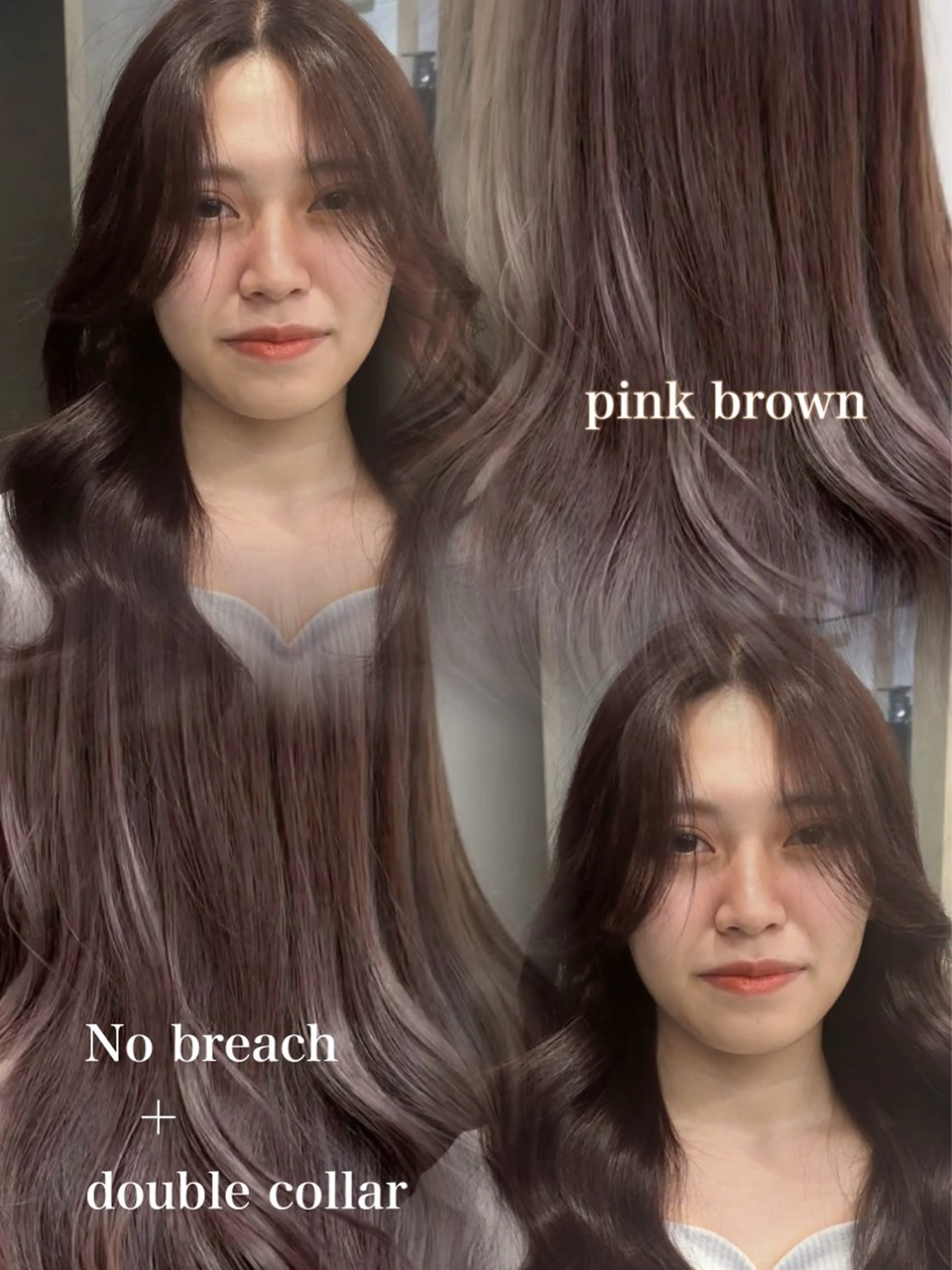 ロング カット ヘアカラー トリートメント ヘッドスパ ヘアセット 韓国ヘア/ブリーチ無 しWカラー/オリーブのヘアスタイル