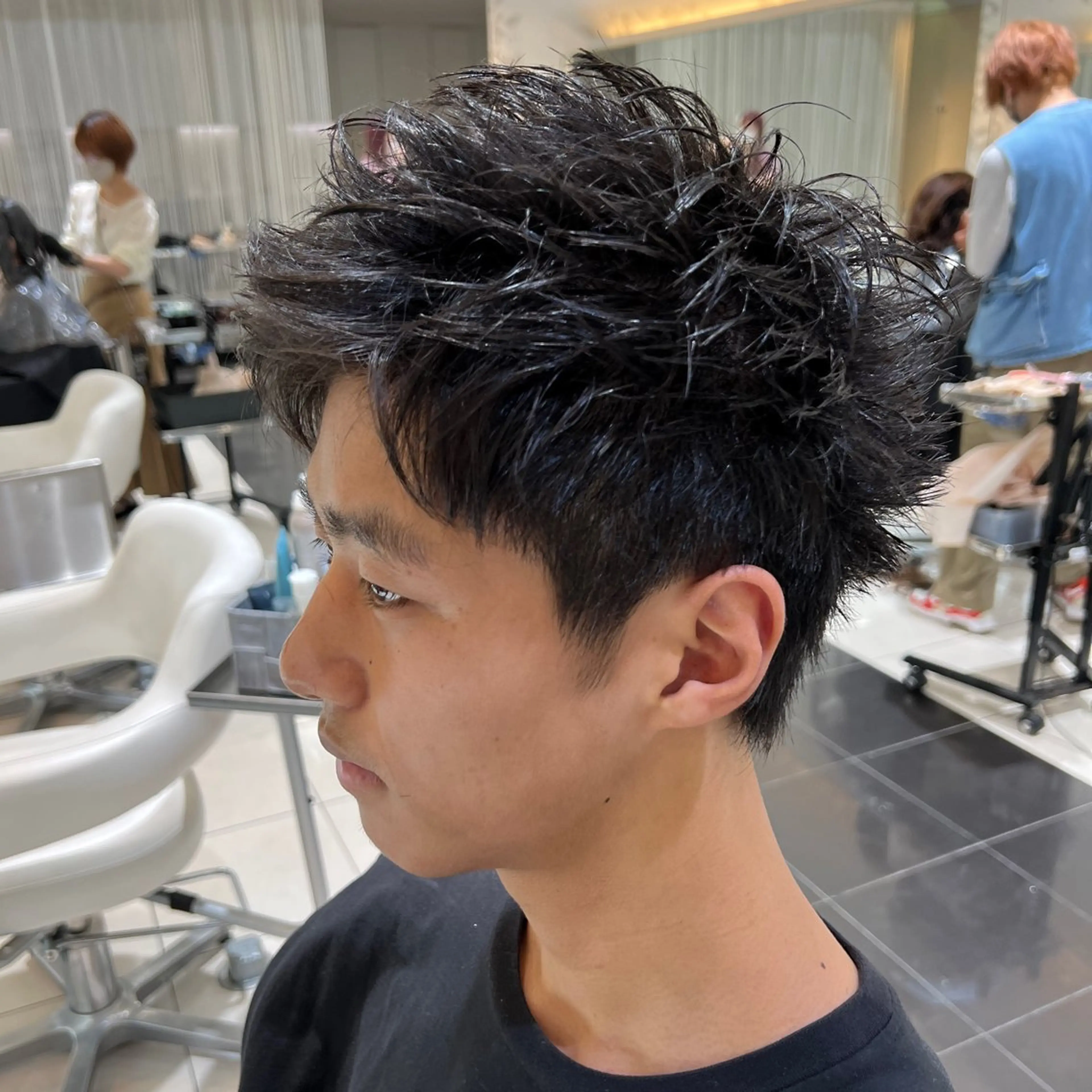 ショート メンズ NYNY姫路本店 メンズパーマ藤川時也のヘアスタイル