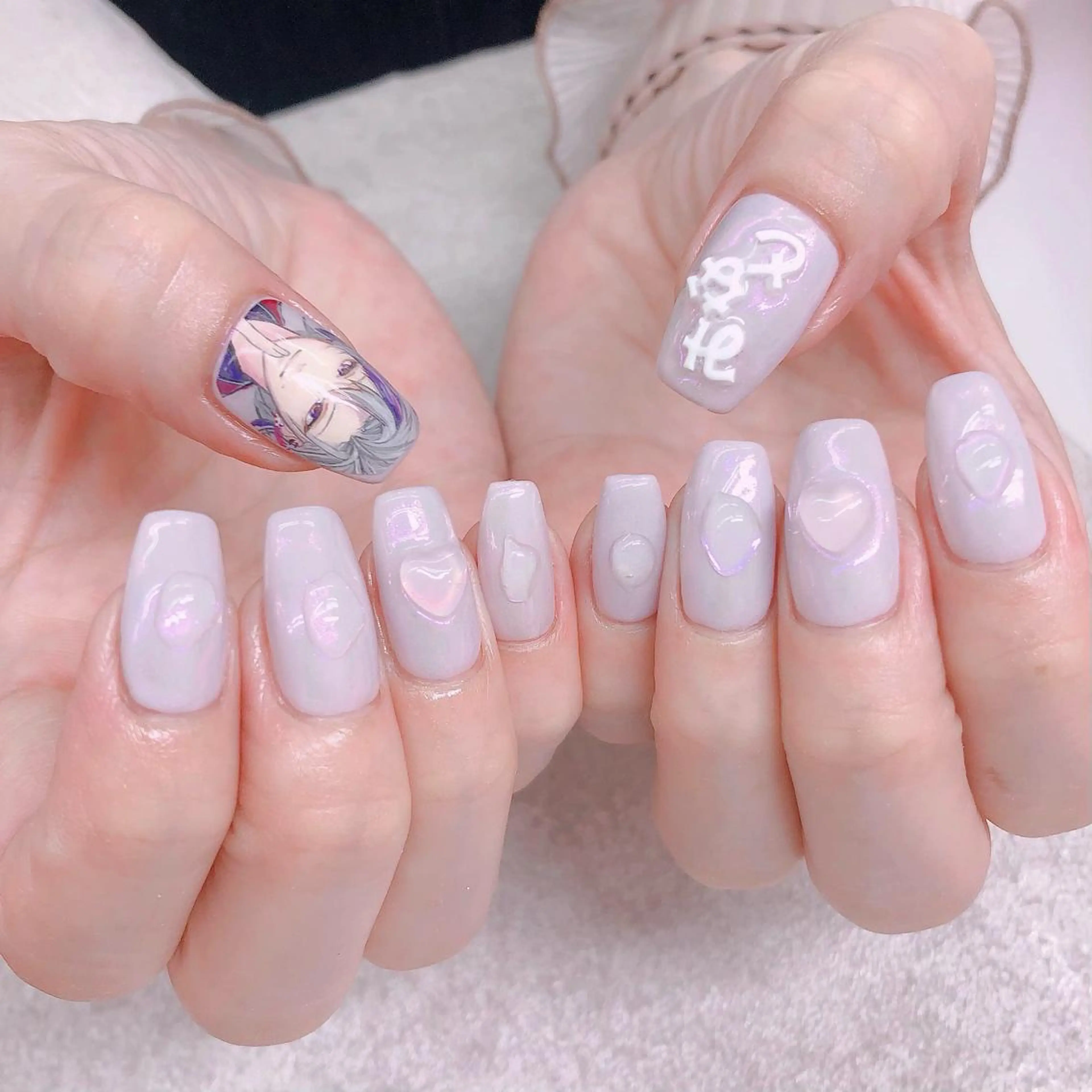 ネイル オーロラネイル ぷっくりネイル ナナイチゼロ I.Naoのネイルデザイン