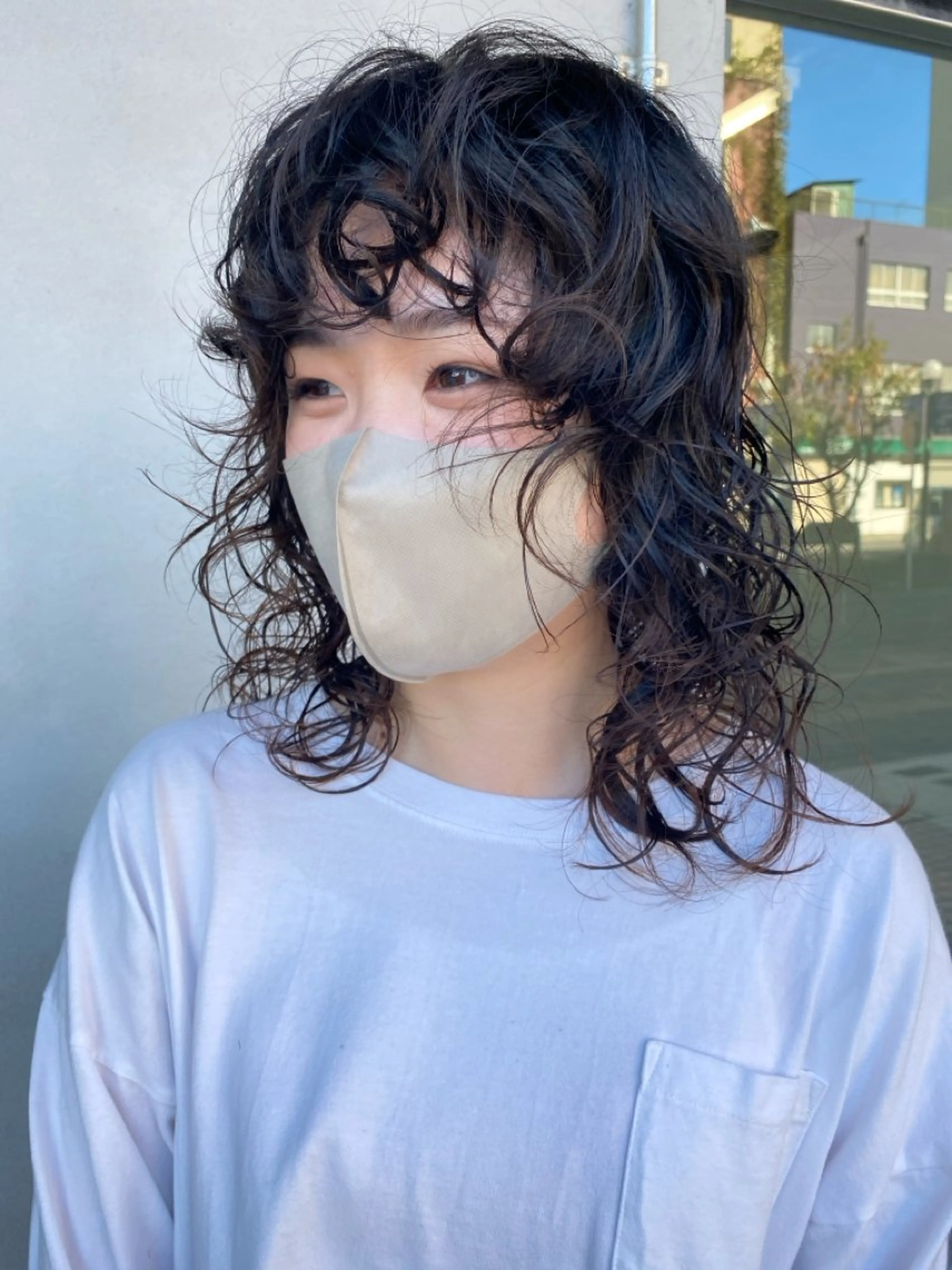 セミロング パーマ 藤野 けいごのヘアスタイル