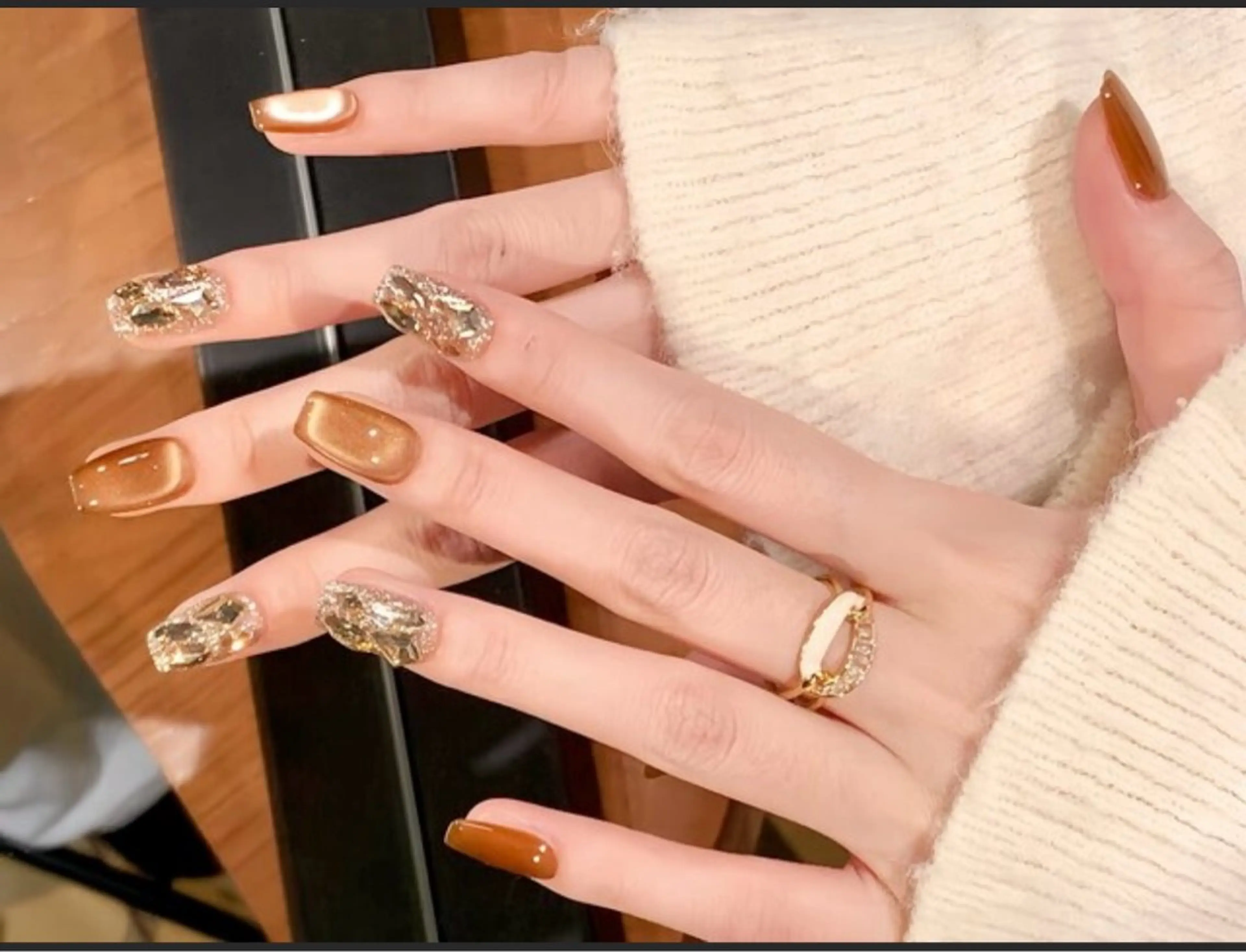 ネイル ハンドネイル H3 Nail Tsuki🦋💙のネイルデザイン