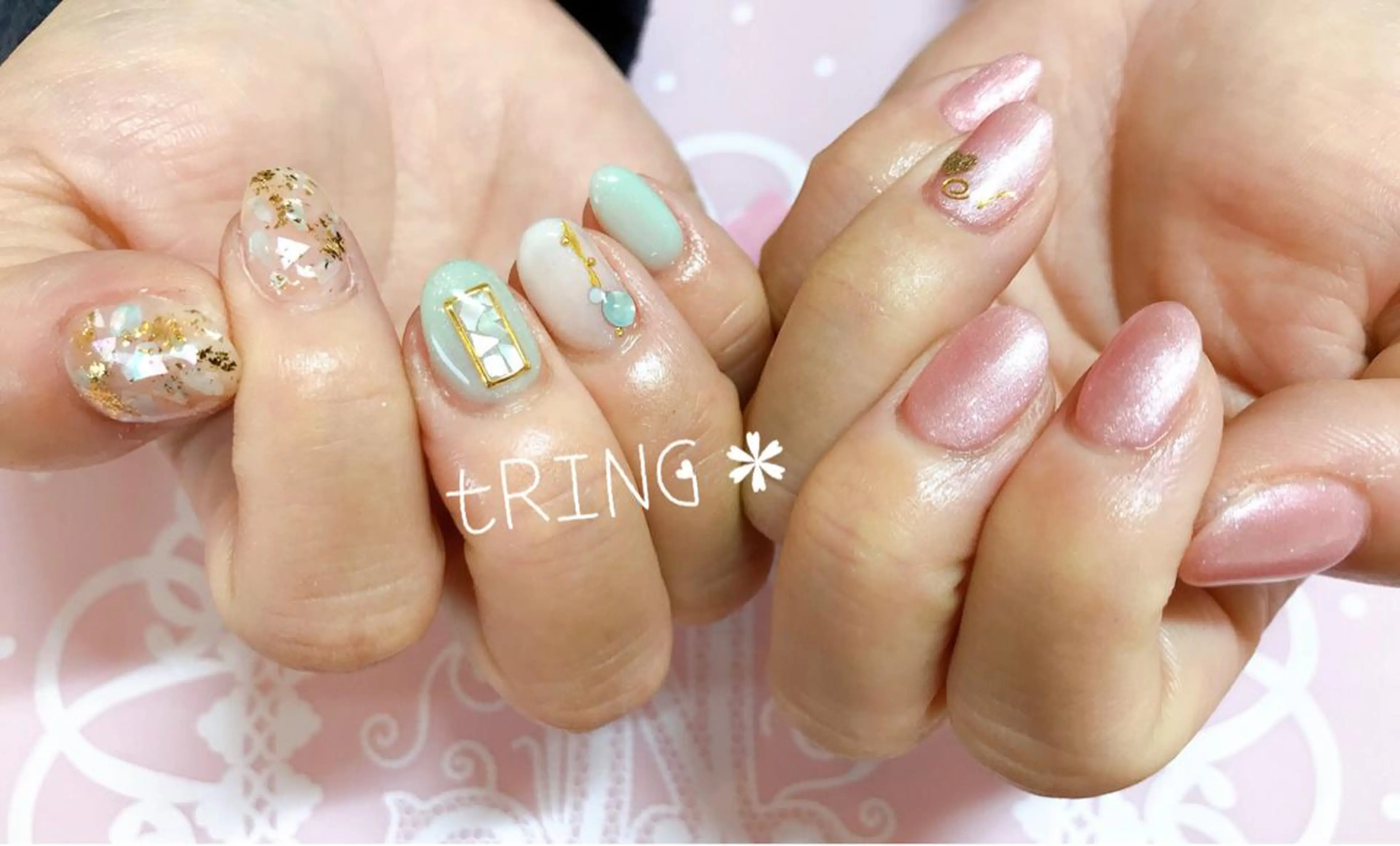 ネイル アートネイル ハンドネイル tRING＊ しいの木台のネイルデザイン