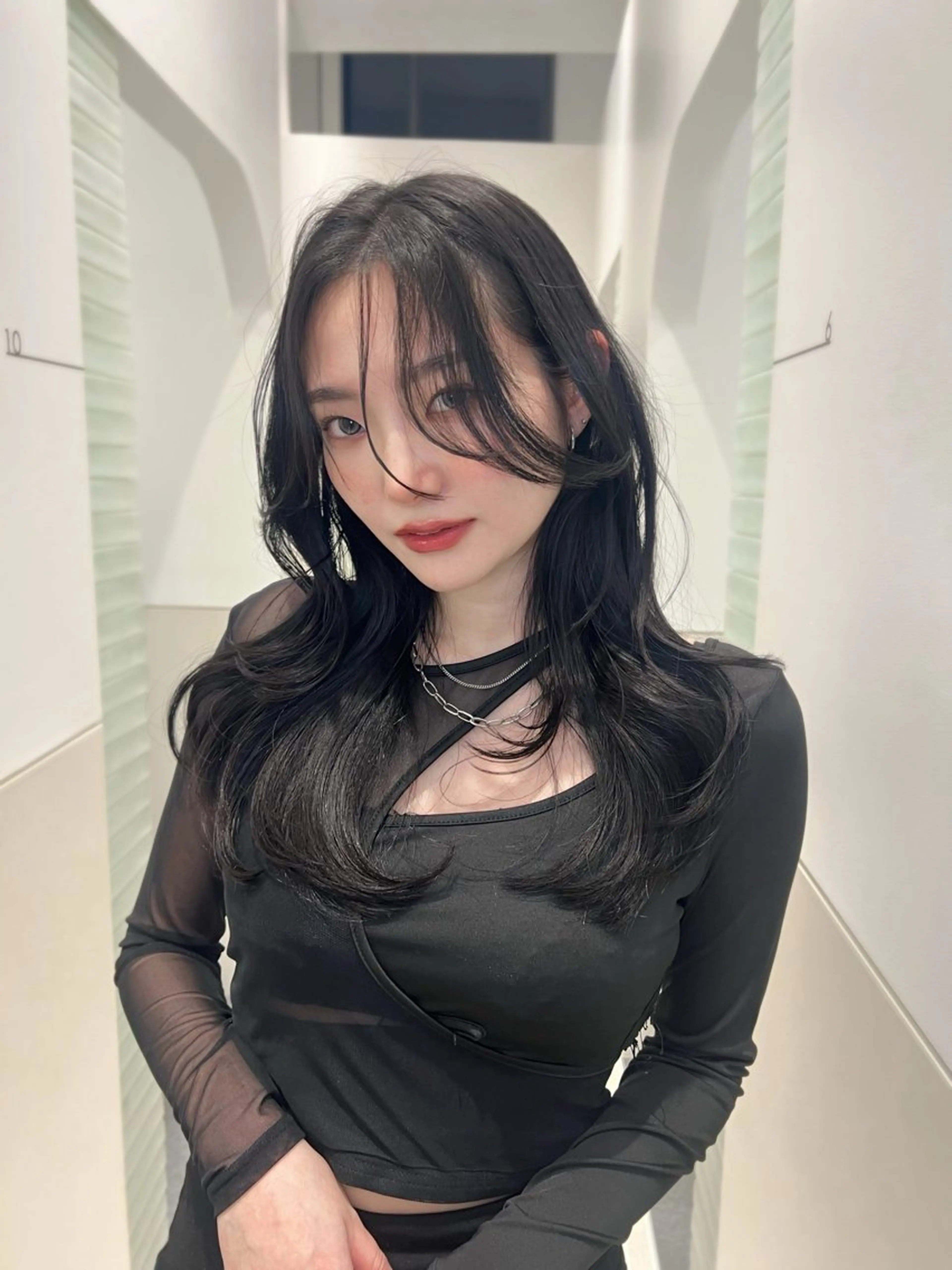 セミロング 銀座/韓国/ワンホン 🤍艶髪🖤nahoのヘアスタイル