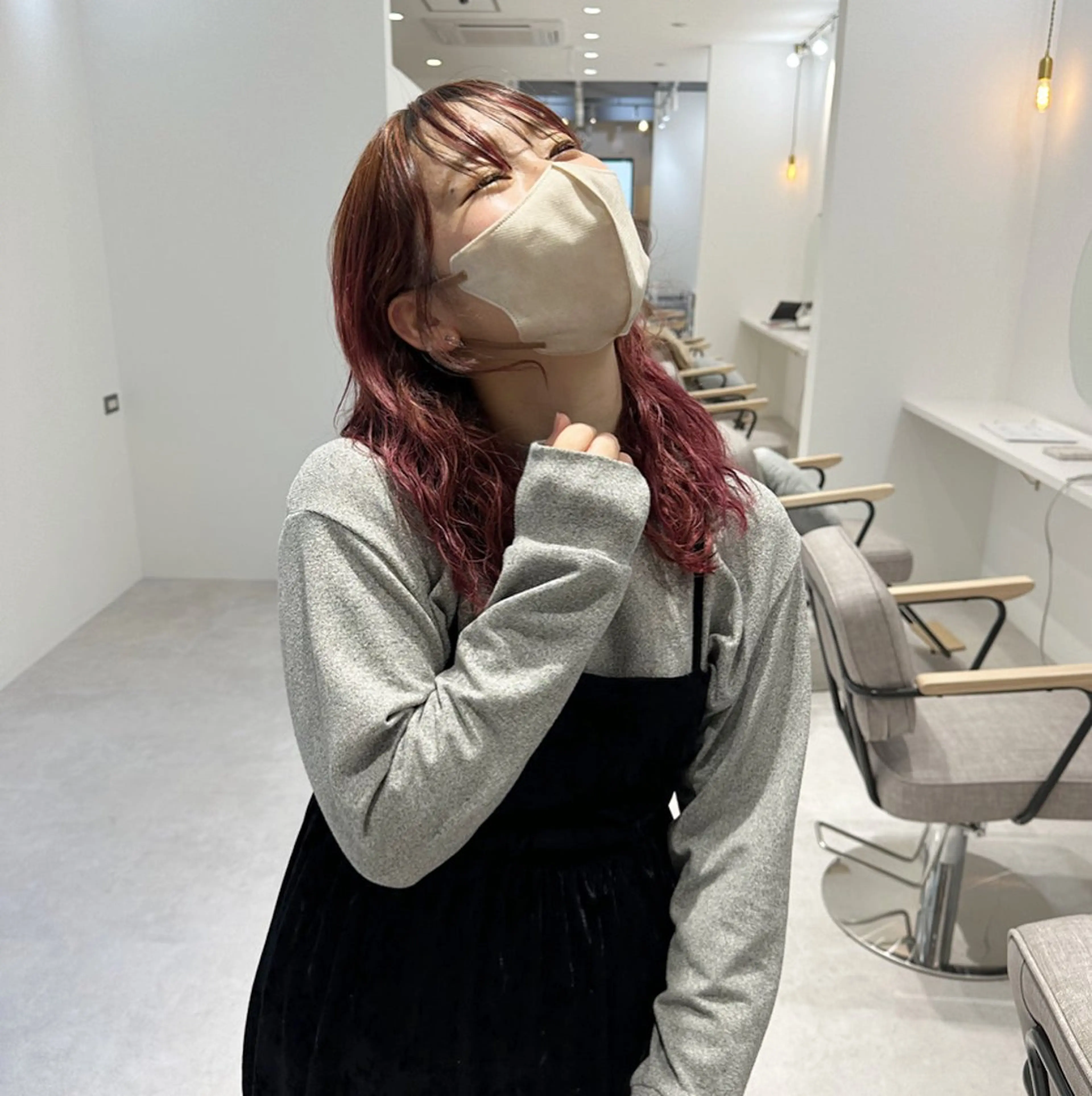 ミディアム カラー パーマ お洒落パーマ/ 艶カラー/michiのヘアスタイル