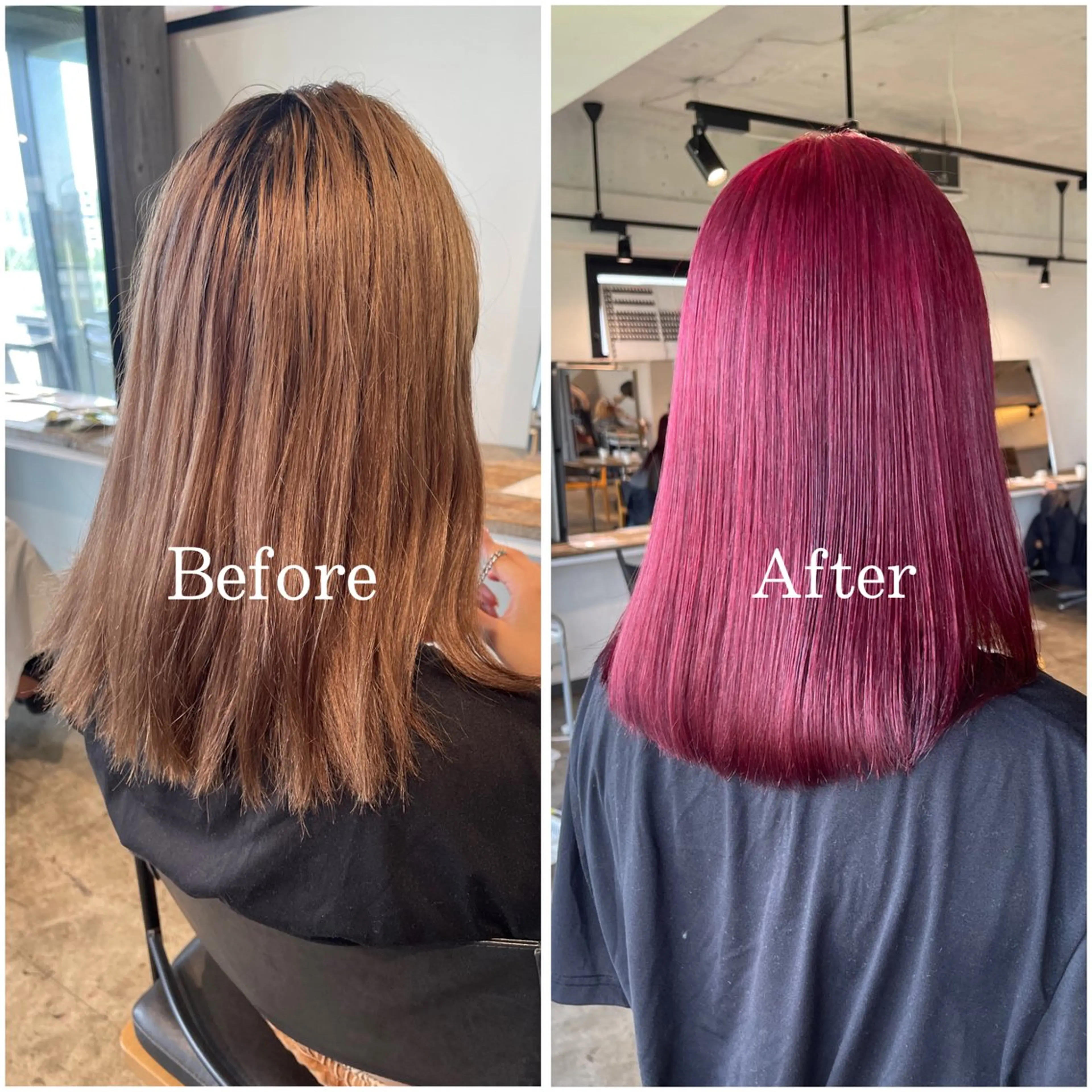 セミロング カラー ブリーチ デザインカラー ハイトーンカラー ヘアカラー トリートメント ヘッドスパ ムラ修正/ ハイトーン💖Riaのヘアスタイル