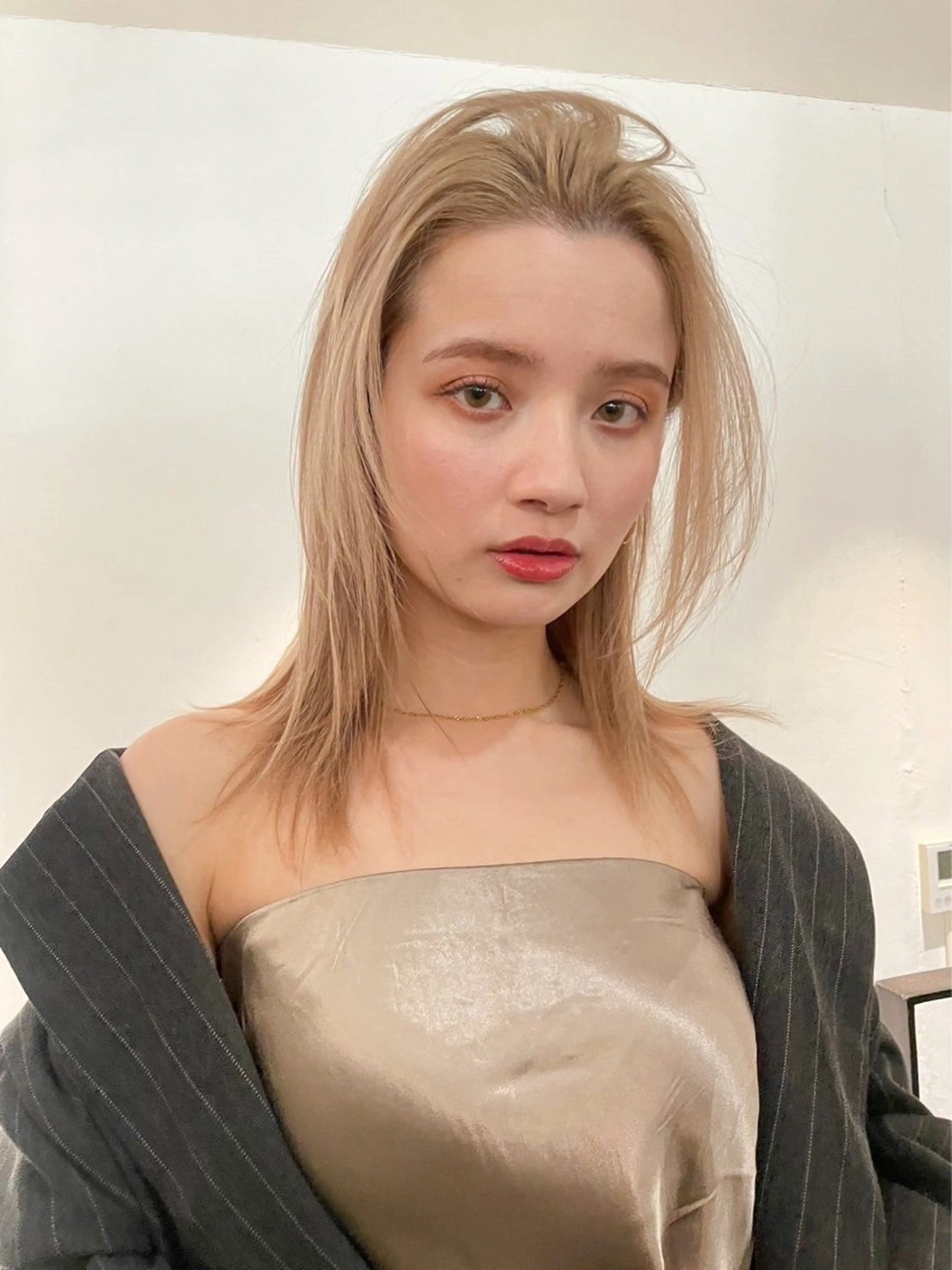 ミディアム カラー ブロンド BoomBOX所属・HIBIKI/原宿 ハッシュカット🪄のヘアスタイル