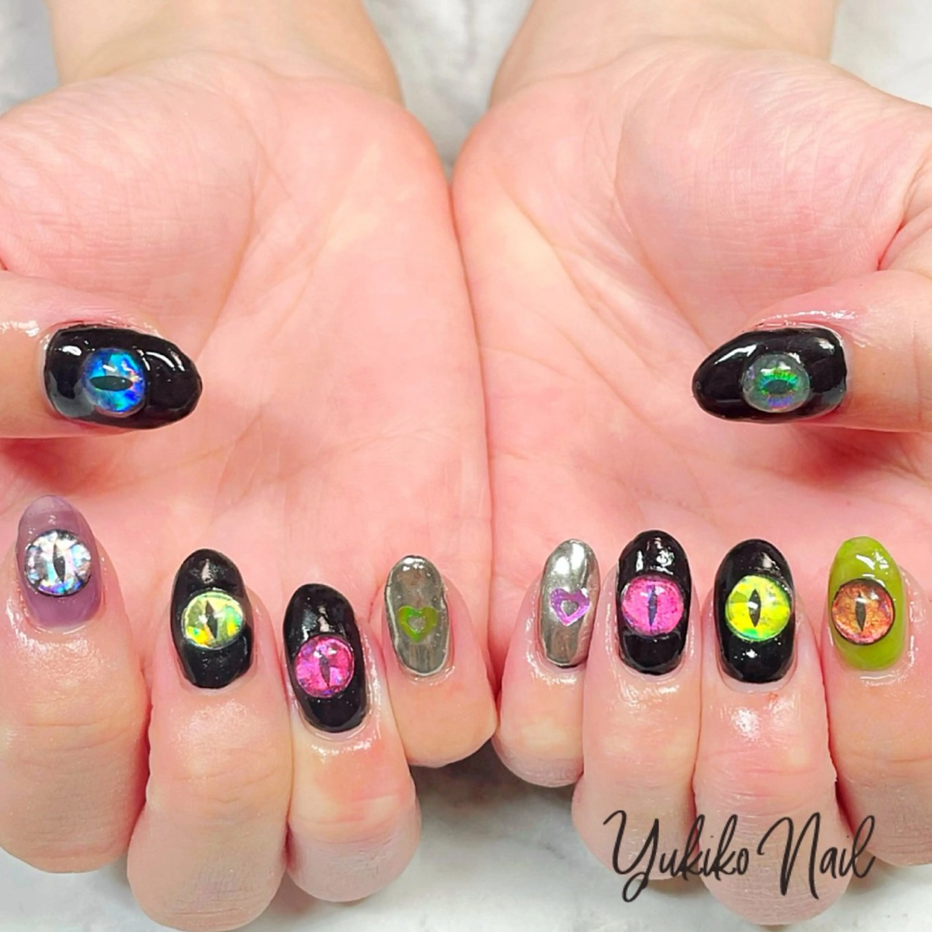 ネイル ぷっくりネイル シンプルネイル ハンドネイル ユキコ ネイルのネイルデザイン