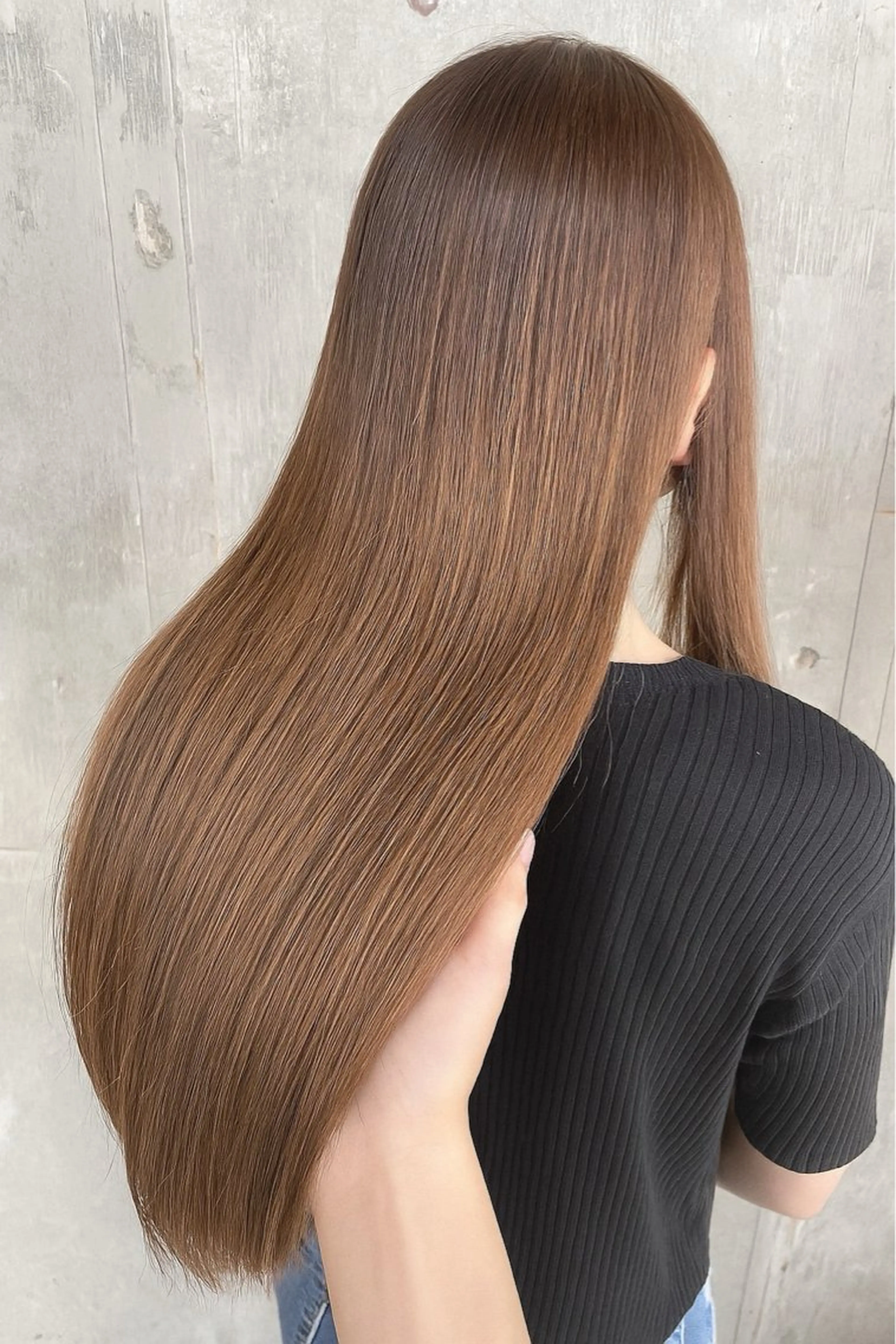 セミロング 縮毛矯正 トリートメント 松井ゆら/ 酸性ストレート/暖色のヘアスタイル