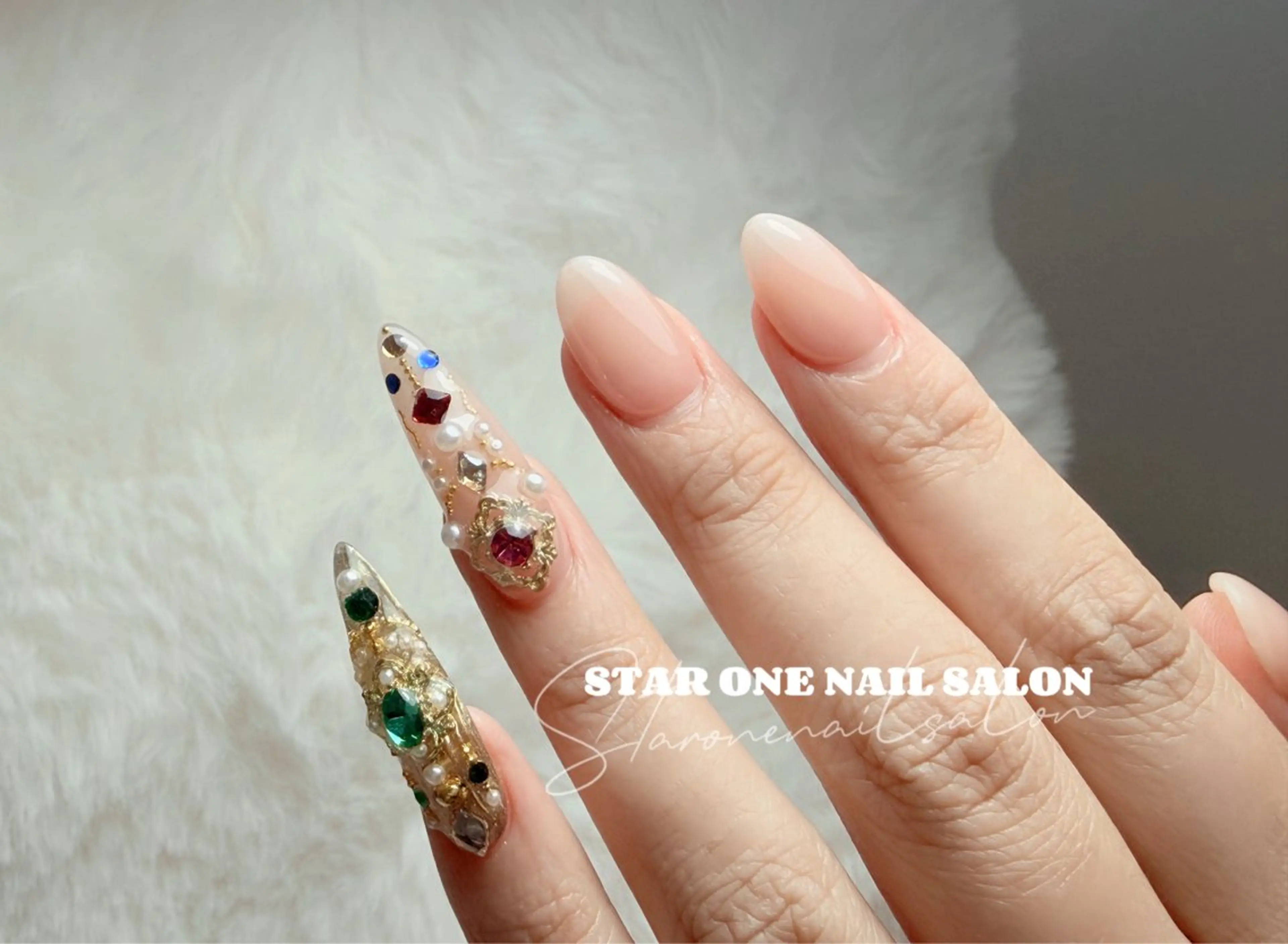 ネイル ハンドネイル 星 あみのネイルデザイン