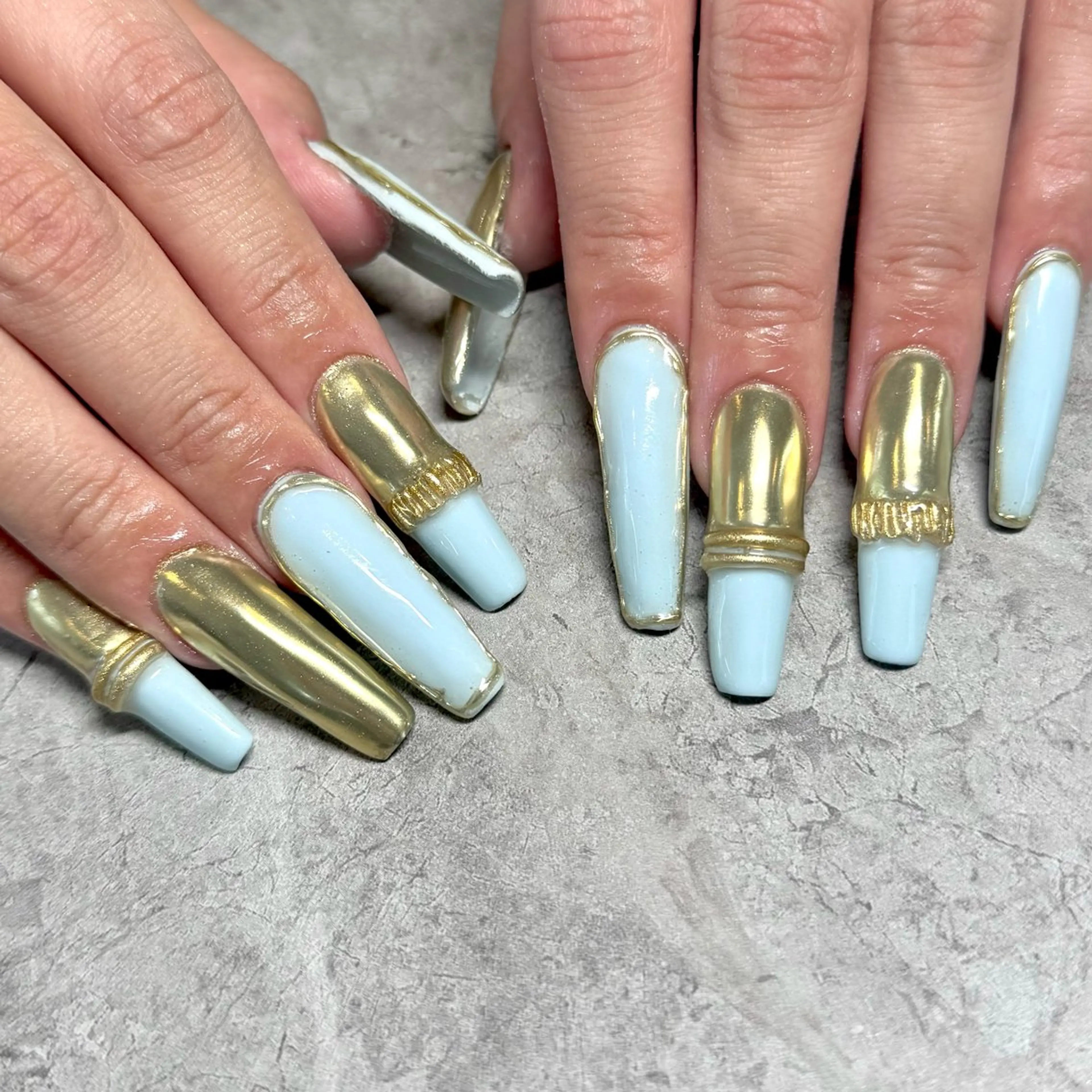 ネイル フレンチネイル キラキラネイル マットネイル ミラーネイル ハンドネイル Nail Salon Lillion【リリオン】所属・lillion karenのネイルデザイン