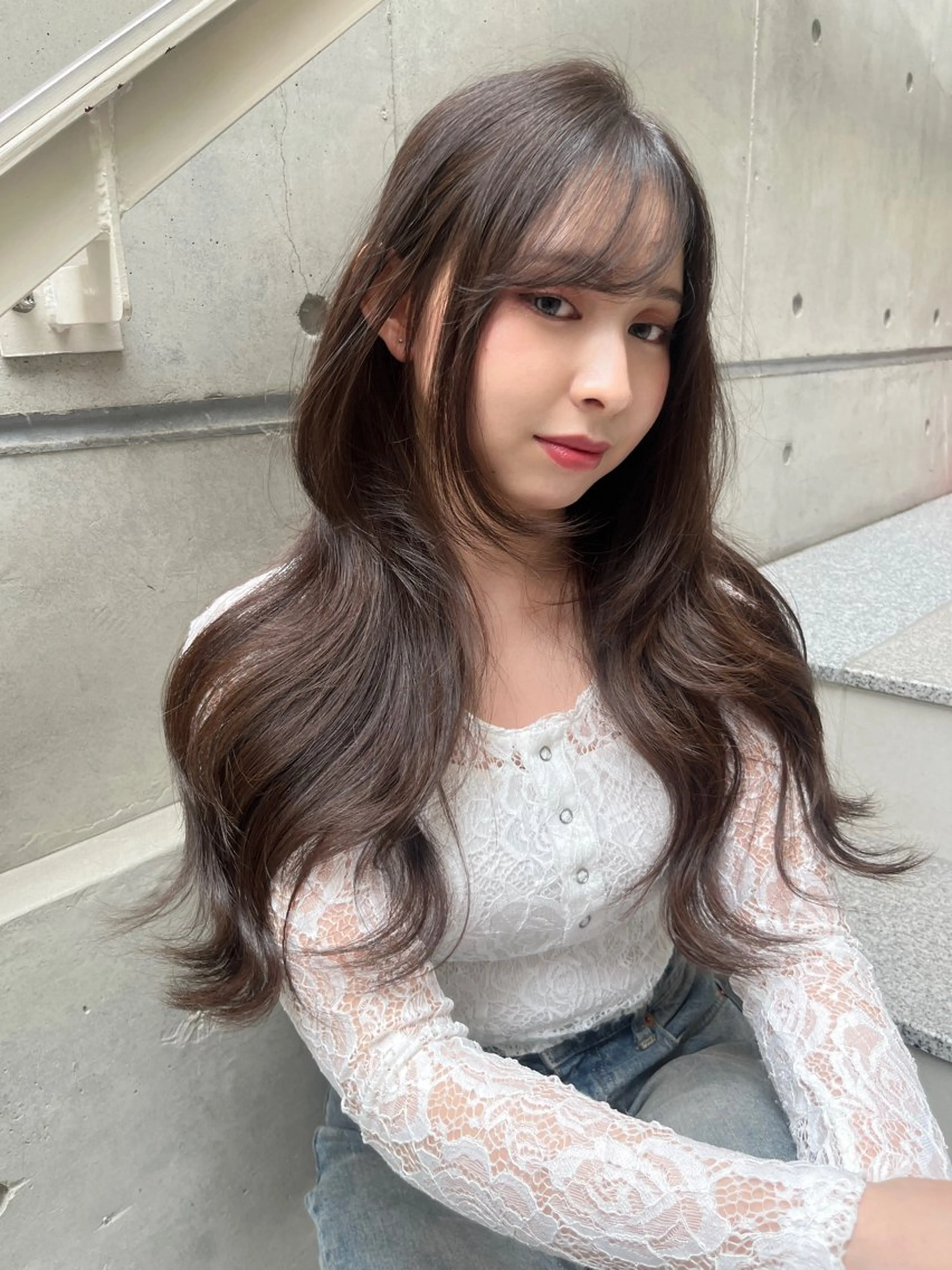 ロング カラー カット ヘアカラー Grow by NYNY 坂本 理輝のヘアスタイル