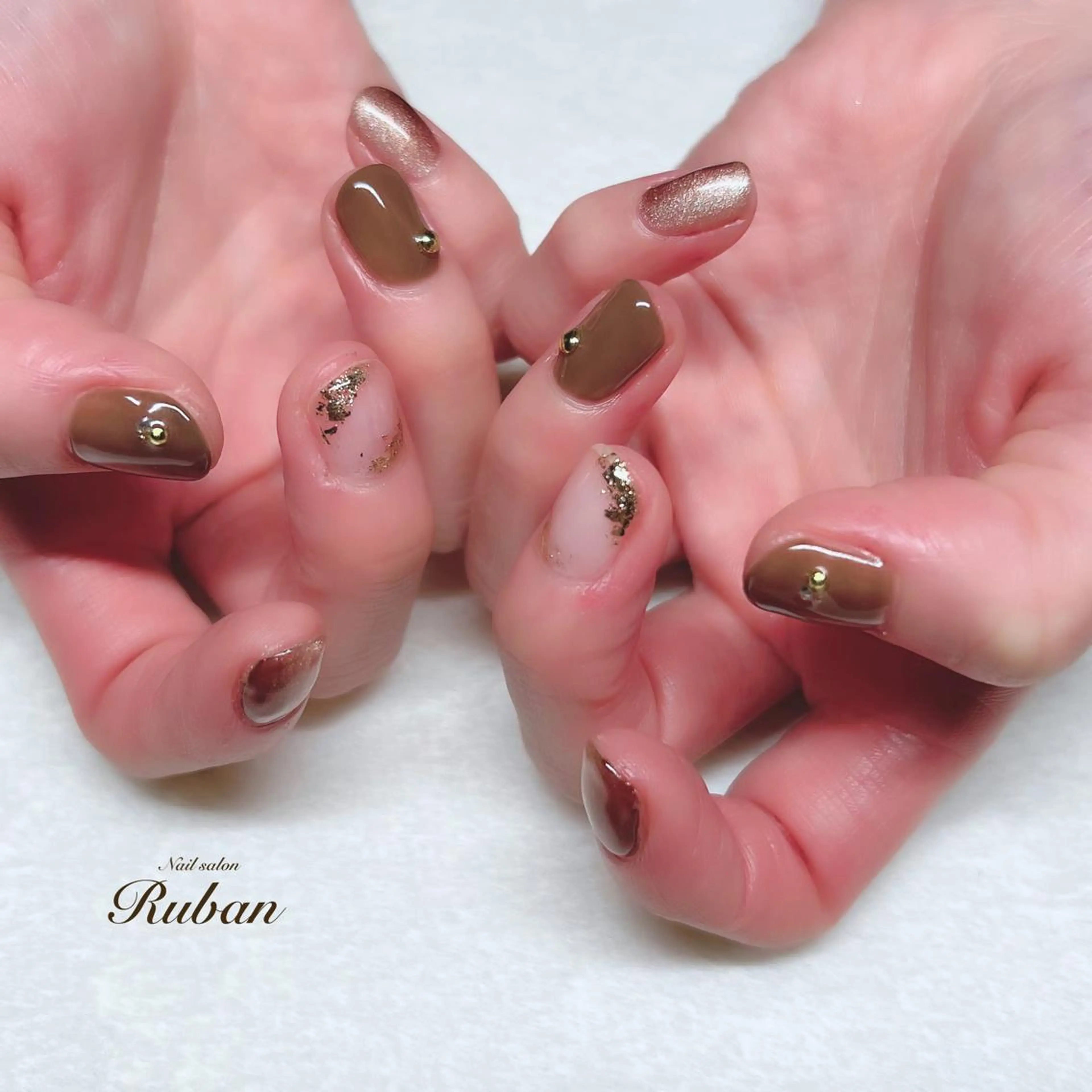 ネイル マグネットネイル ニュアンスネイル Nail salon Ruban所属・Nail salon Rubanのネイルデザイン