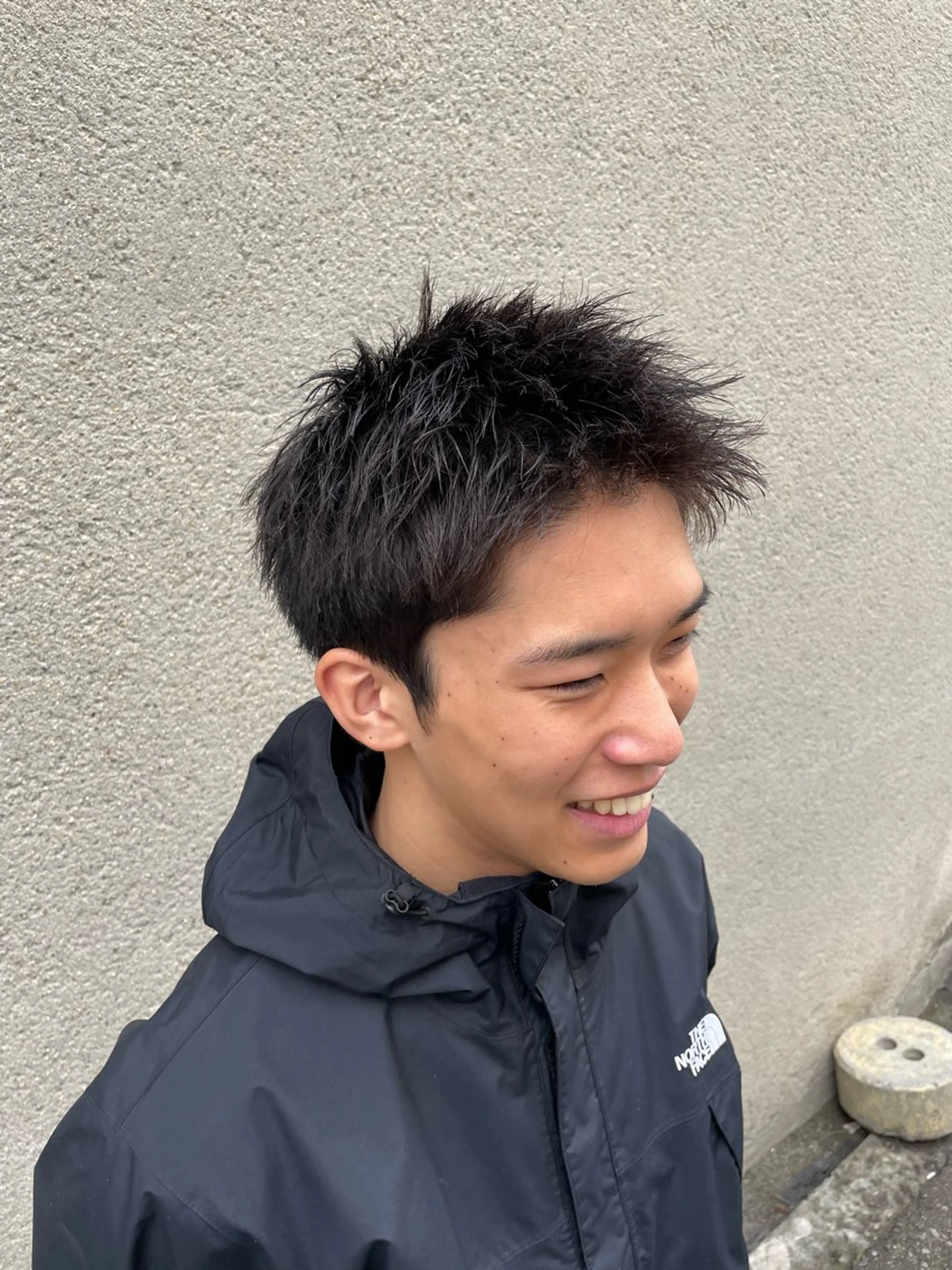 メンズ スパイキーショート カット 慎太朗/パーマ/ボブ /センターパートのヘアスタイル