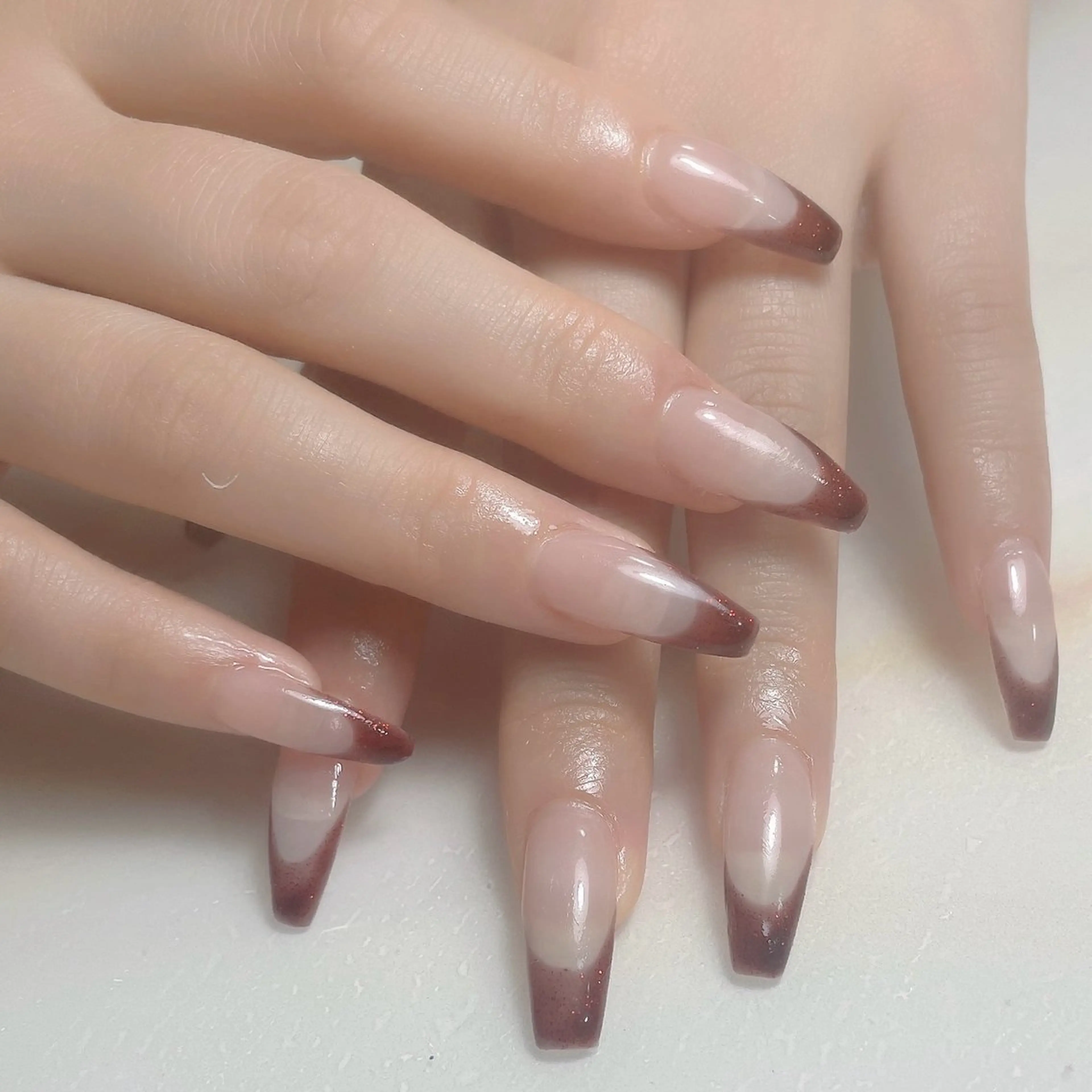 ネイル アートネイル フレンチネイル ジェルネイル グラデーション 韓国ネイル ハンドネイル 久保田 マリコのネイルデザイン