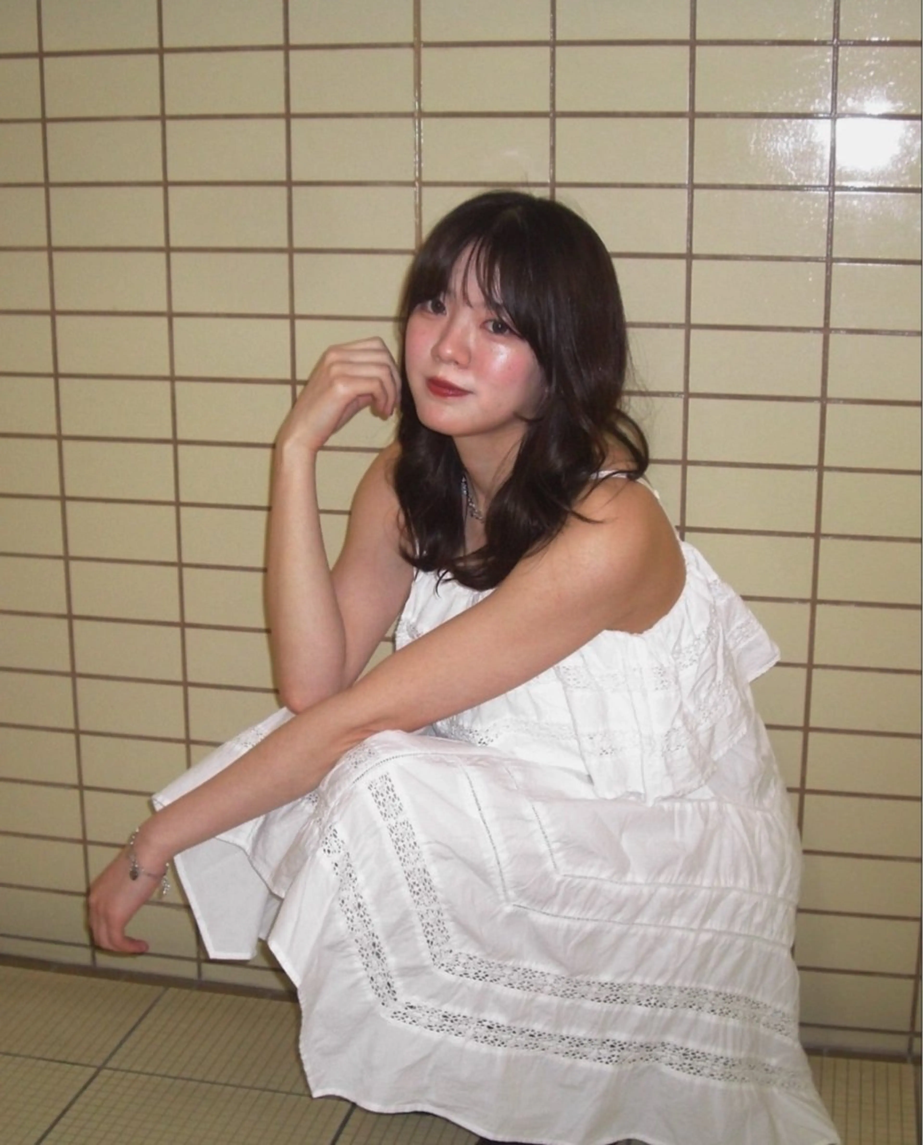 セミロング カラー ボブ 顔周りカット enrich / キタガワ カノンのヘアスタイル