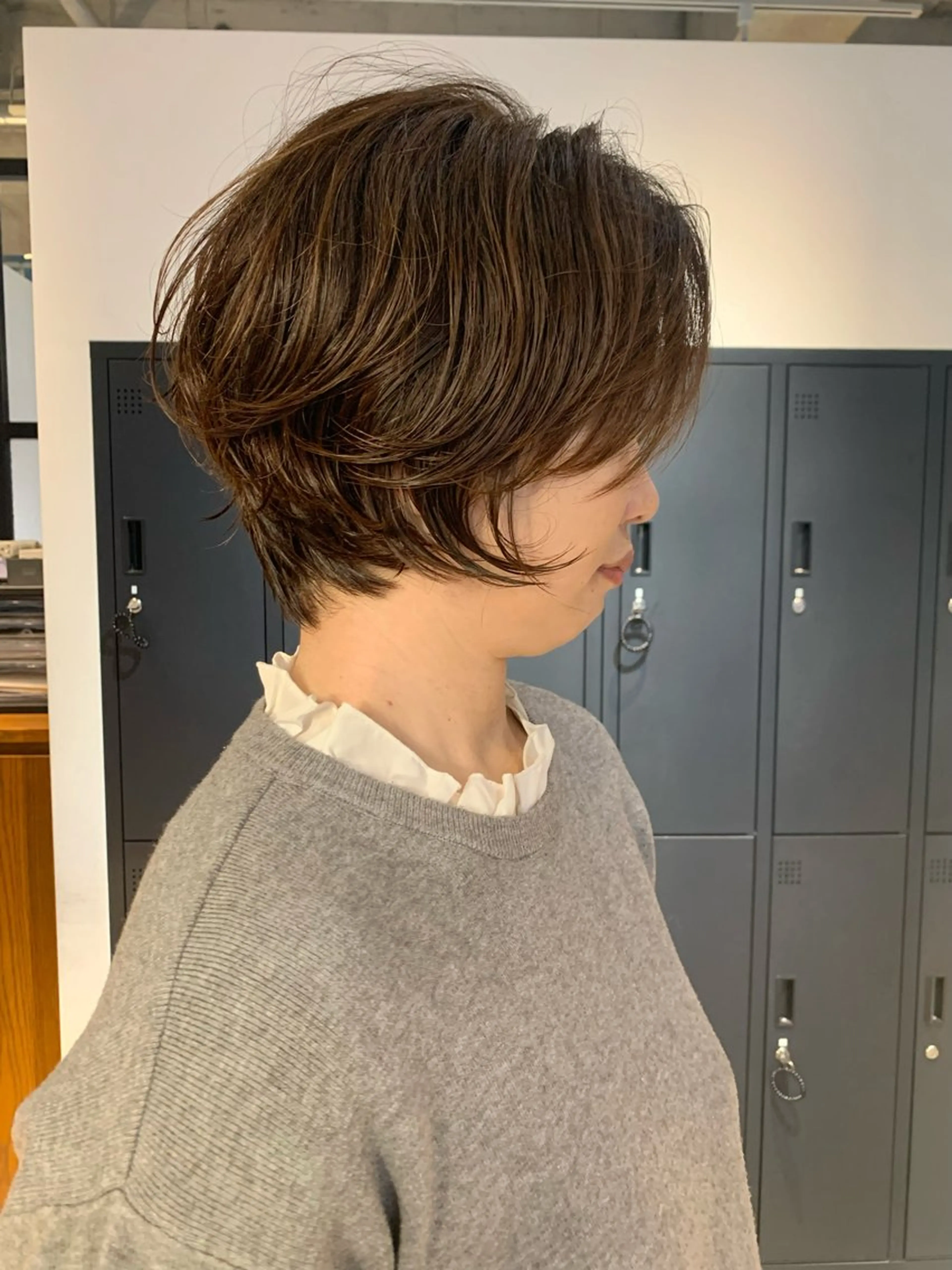 ショート カラー パーマ ボブパーマ 艶カラー/横山大樹のヘアスタイル