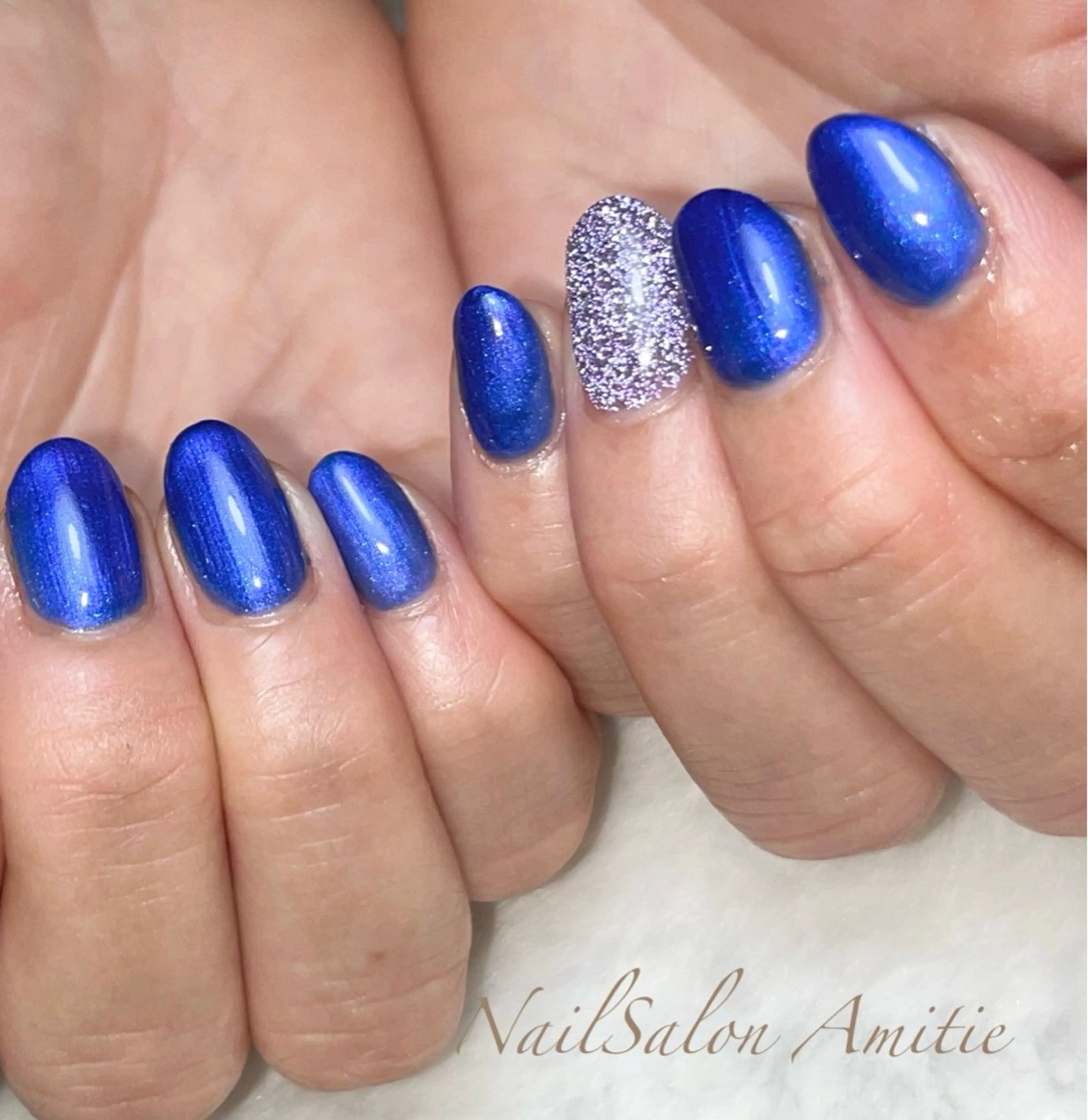 ネイル フラッシュネイル ワンカラーネイル NailSalon Amitieのネイルデザイン