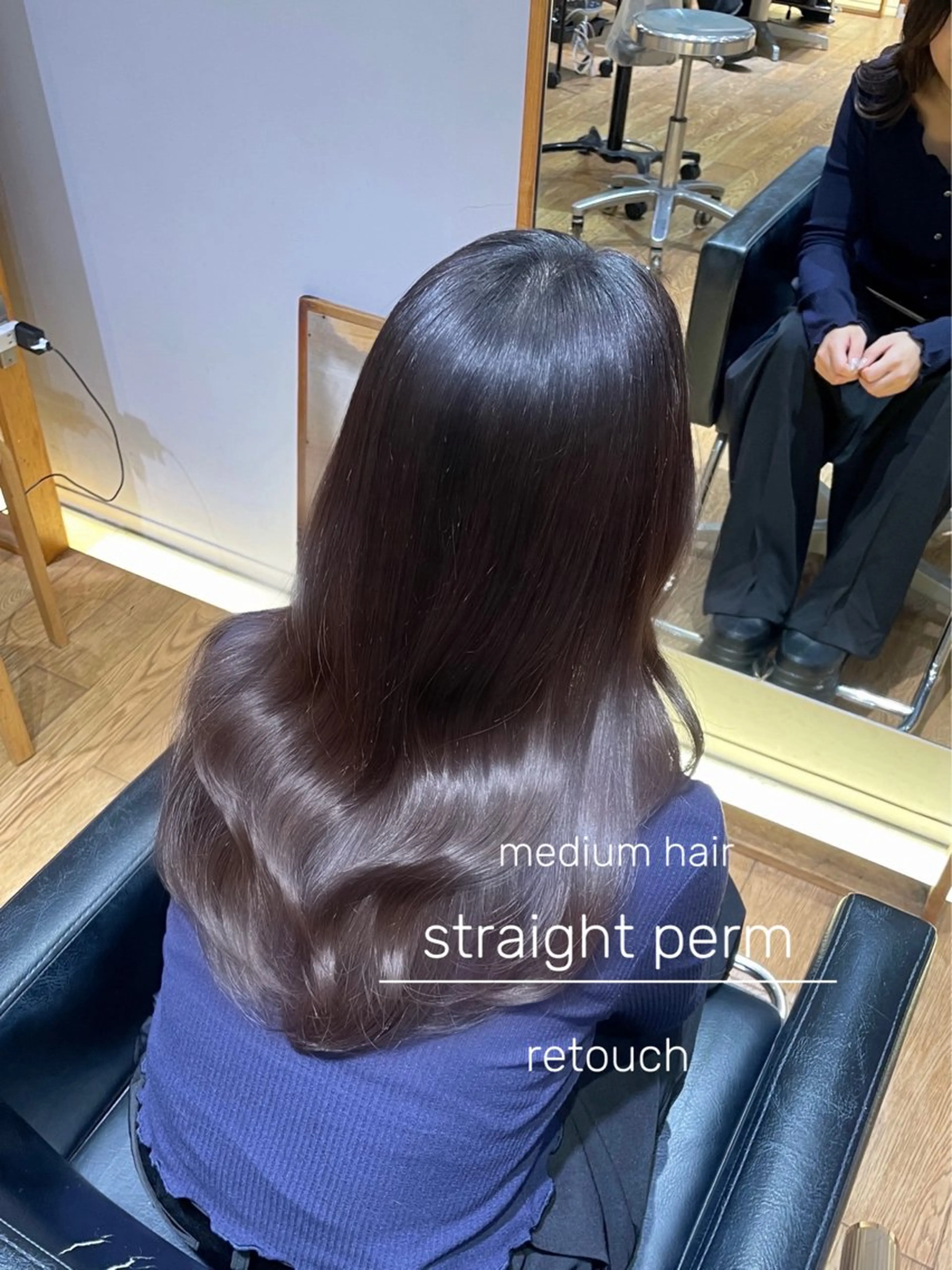 ミディアム パーマ 縮毛矯正 縮毛矯正 縮毛矯正/レイヤー /ひかるのヘアスタイル