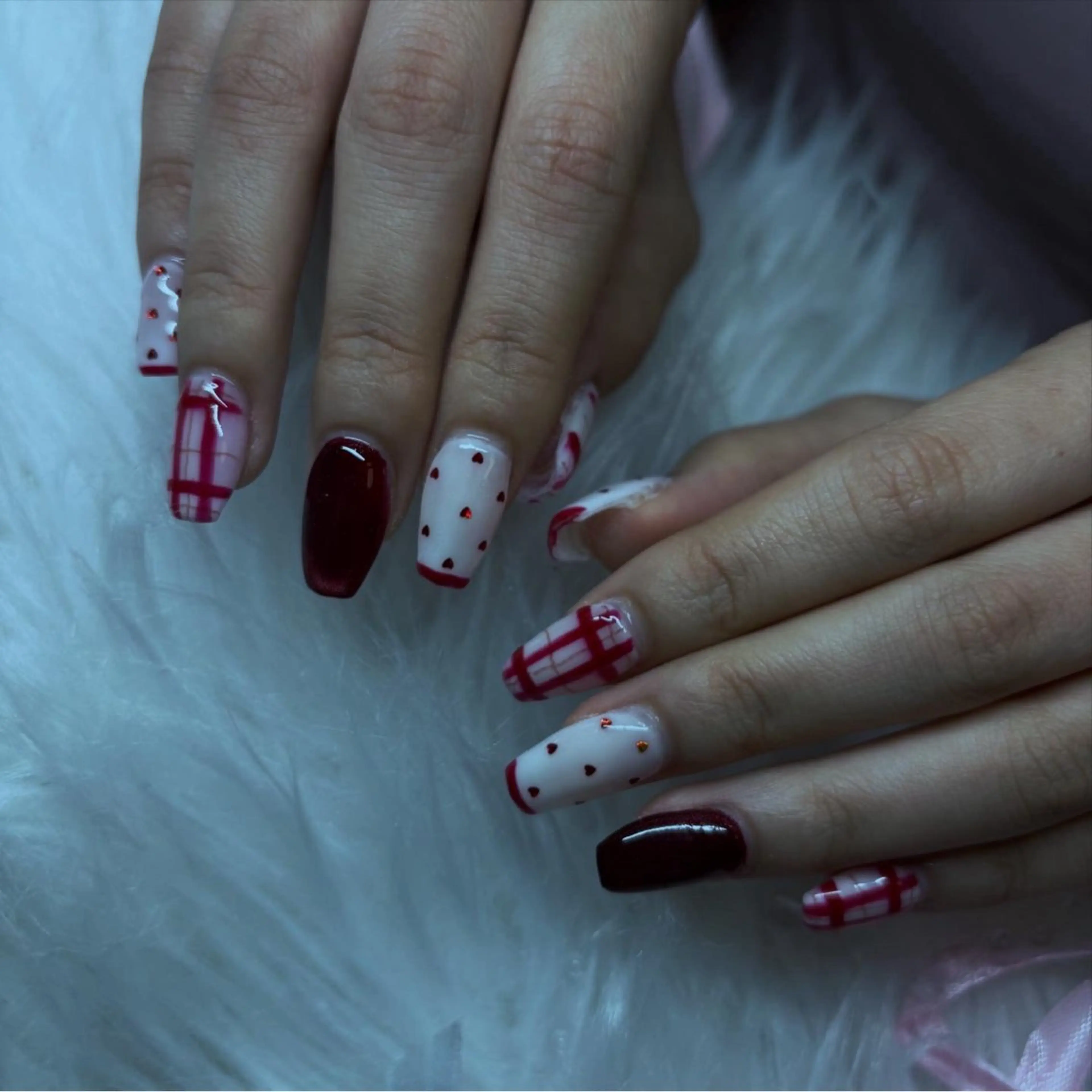 ネイル 長さ出し 持ち込み 冬ネイル ハンドネイル vante_aimi .パラジェル取扱店のネイルデザイン