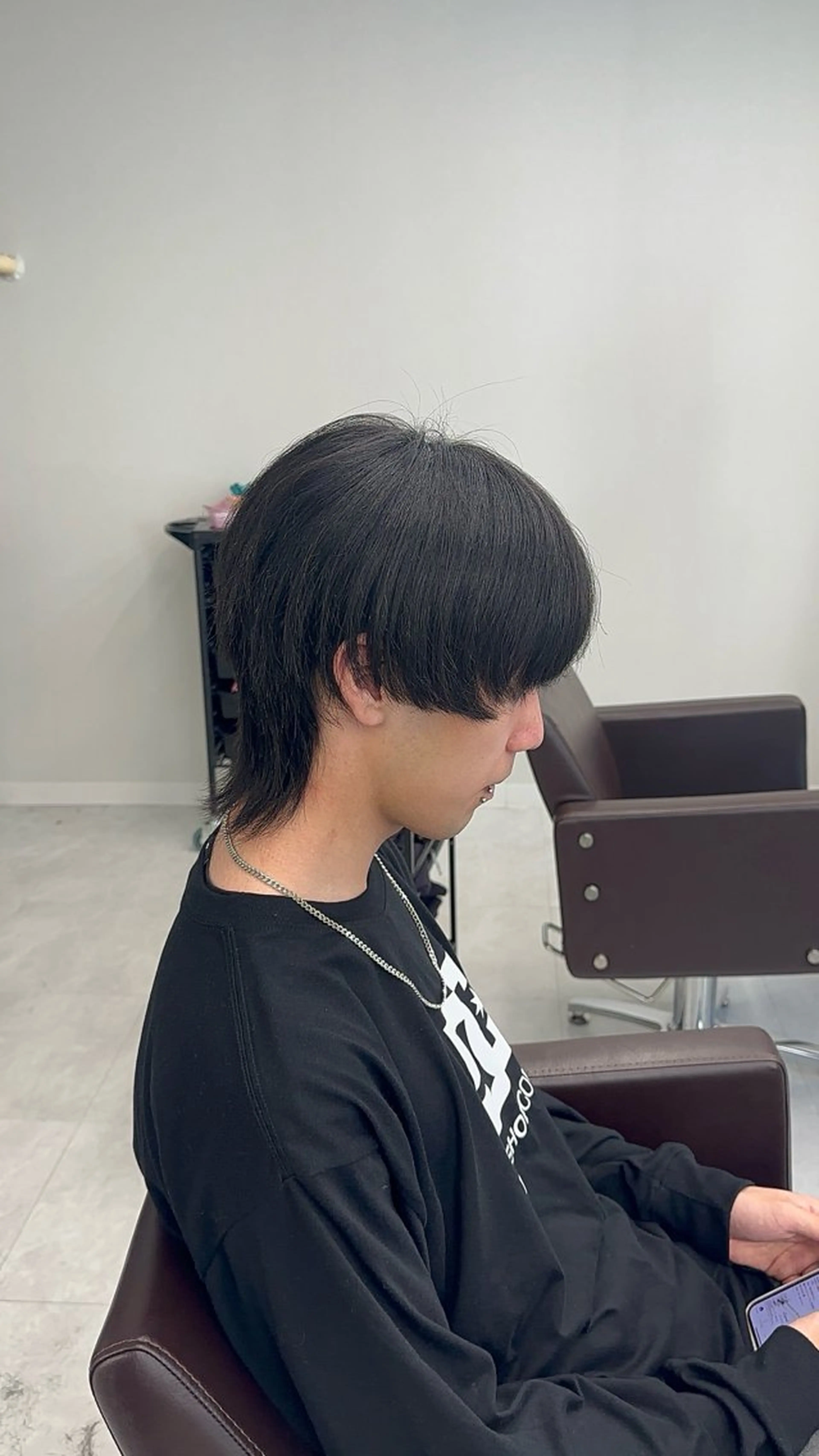 ミディアム メンズ カット ニュアンス/フェザー /ウルフ/伶馬のヘアスタイル