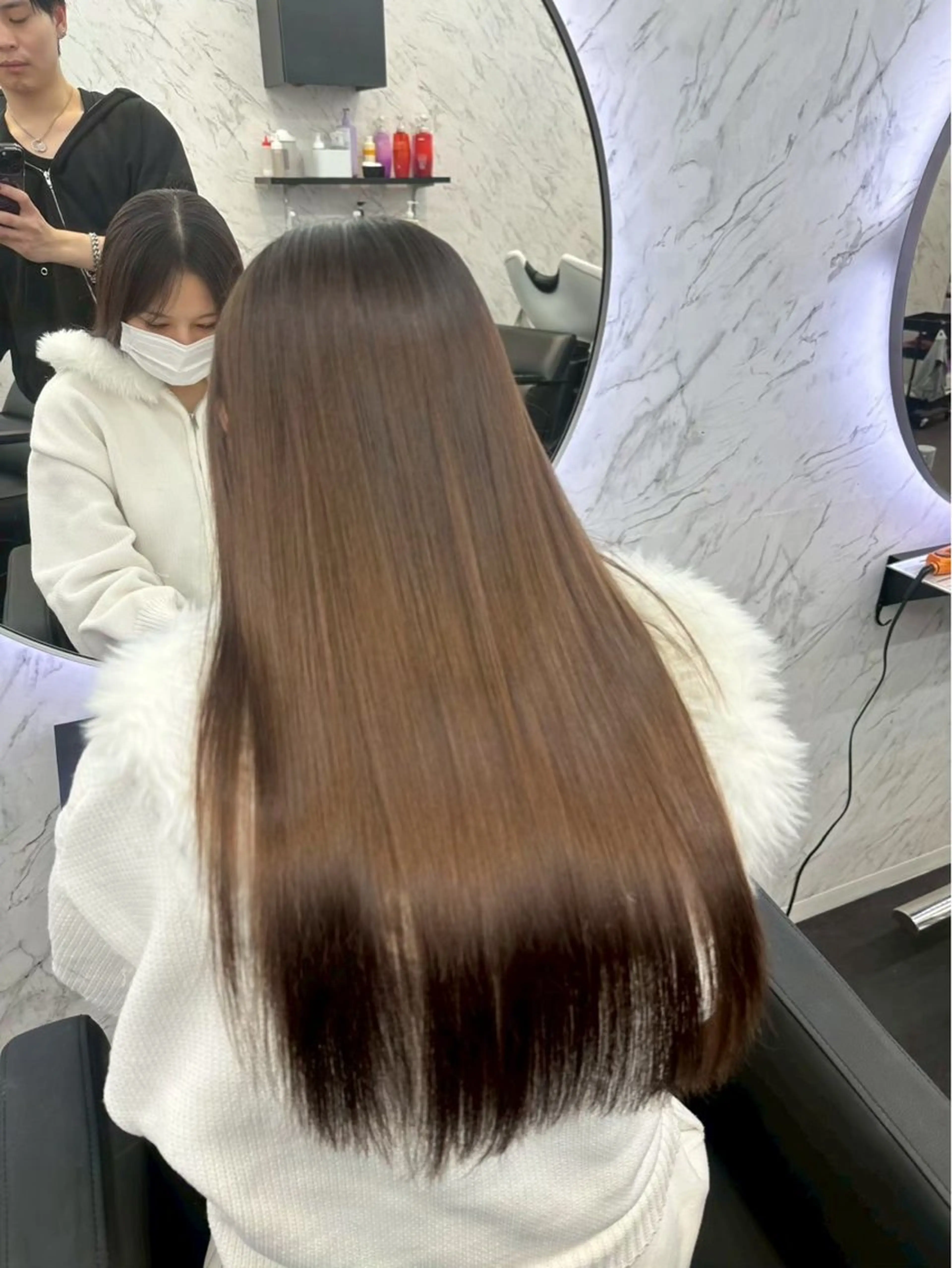 カラー ブリーチ ブラウンカラー 透明感カラー ブリーチなしカラー hair salon dot.mooda所属・레온⋆✦ Leon 透明感✨️Colorのヘアスタイル