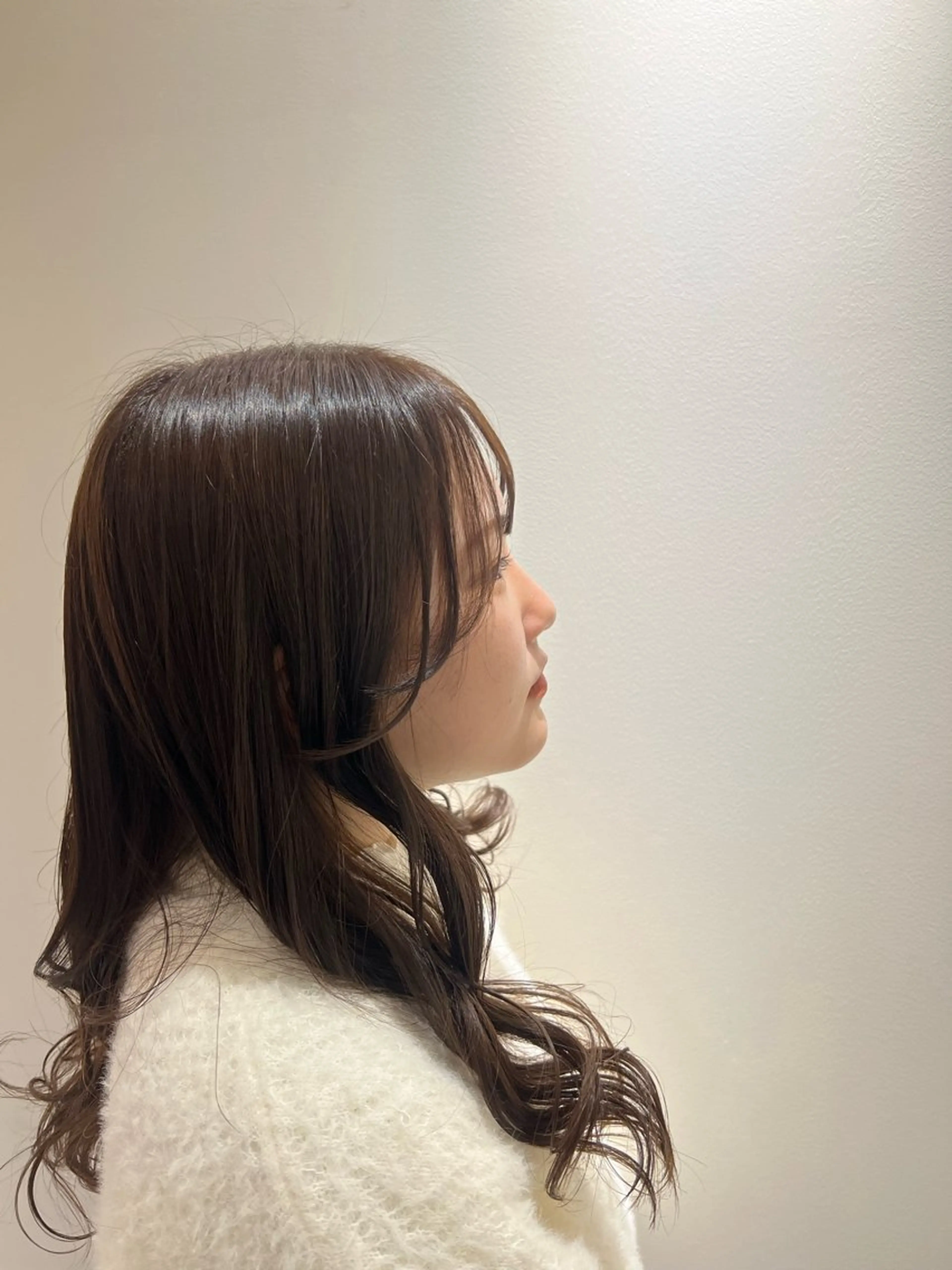 セミロング 顔周りカット 透明感のあるモテ艶髪 🫧AYAKAのヘアスタイル