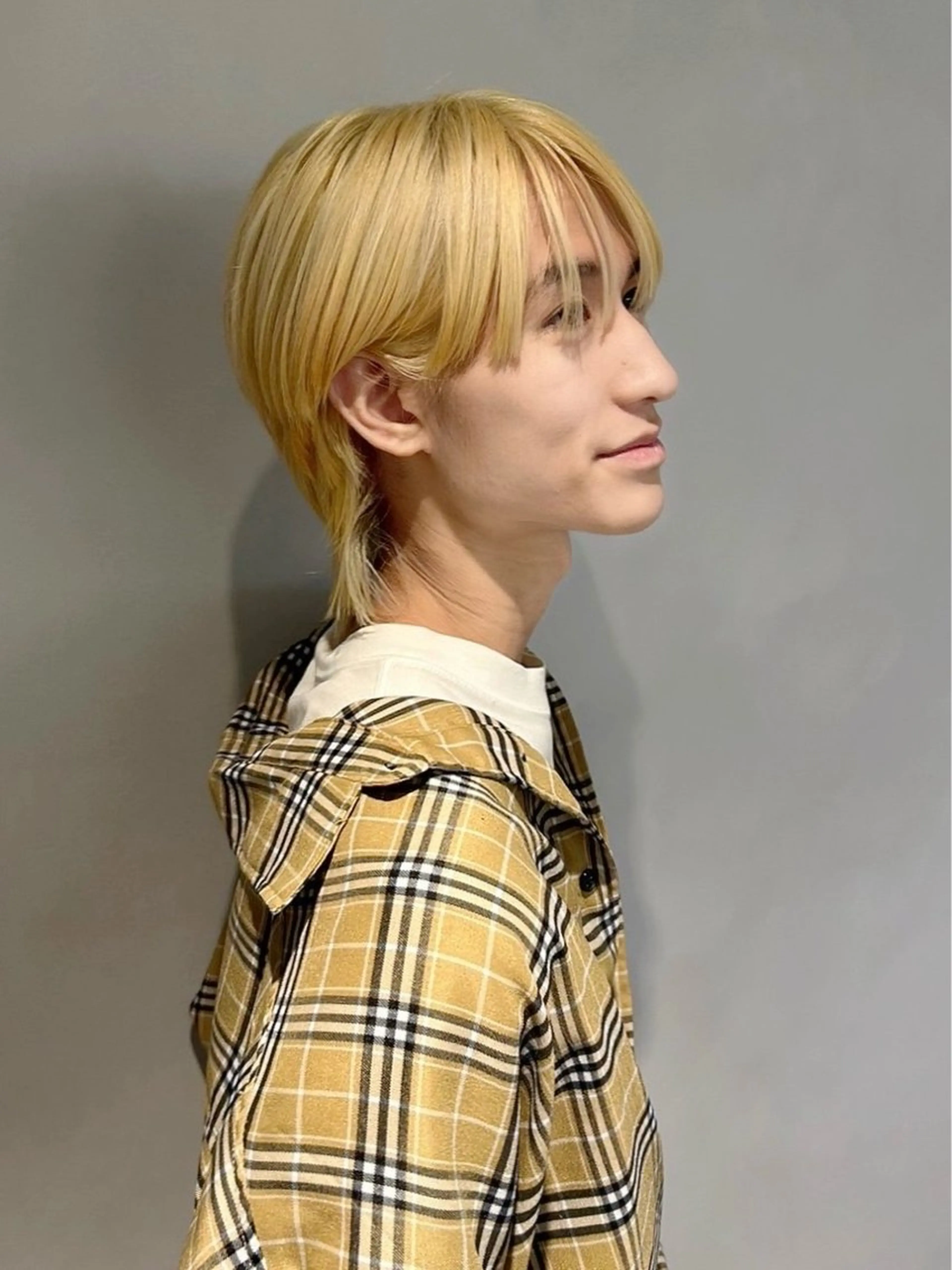 ミディアム カラー メンズ メンズブリーチ メンズ韓国風 マッシュウルフ マッシュ メンズウルフカット 🌿池袋ボブ/美髪 縮毛矯正taigaのヘアスタイル