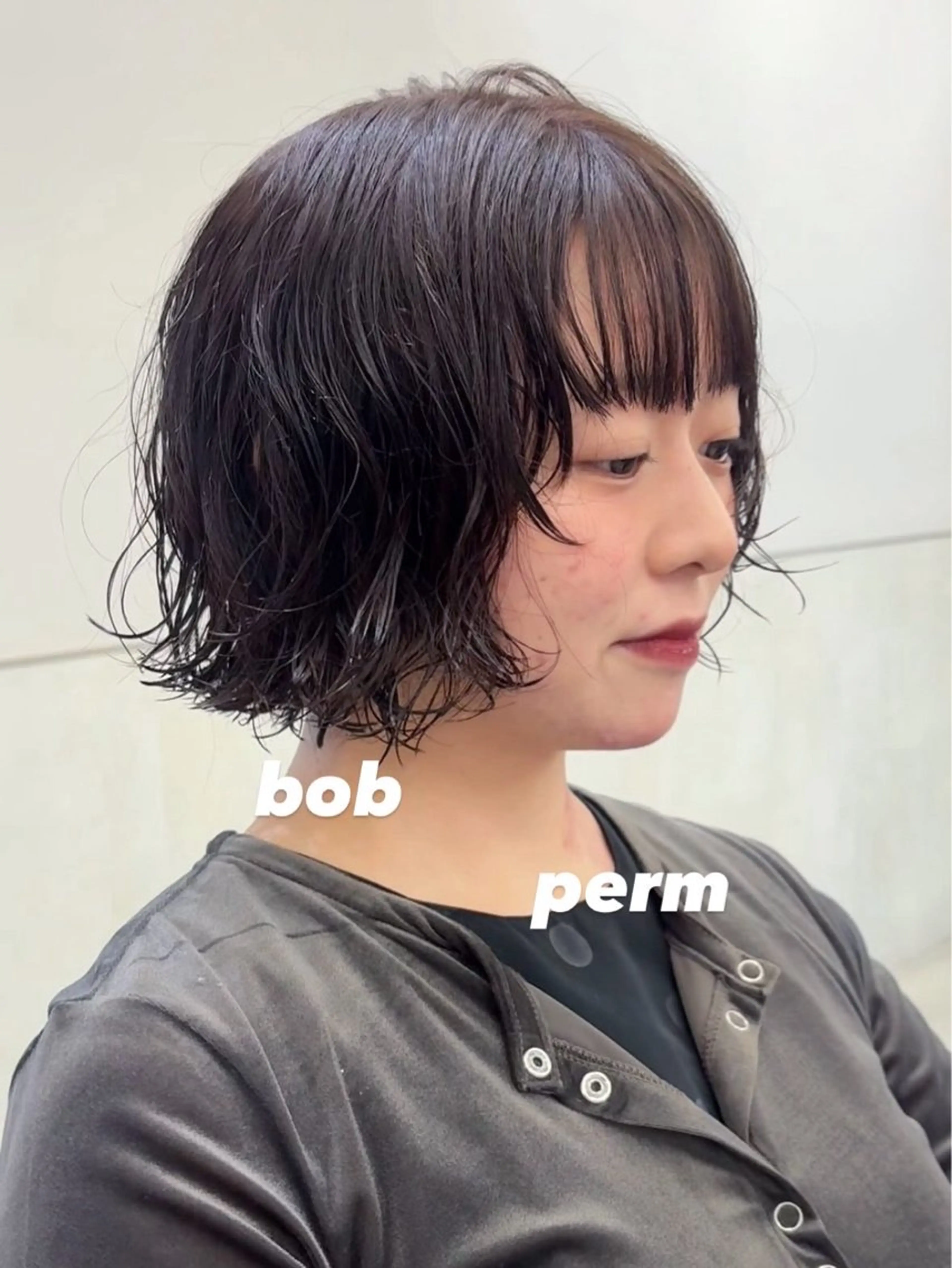 ショート カラー パーマ パーマ ボブ特化型美容師/赤 み消しカラー/ももかのヘアスタイル