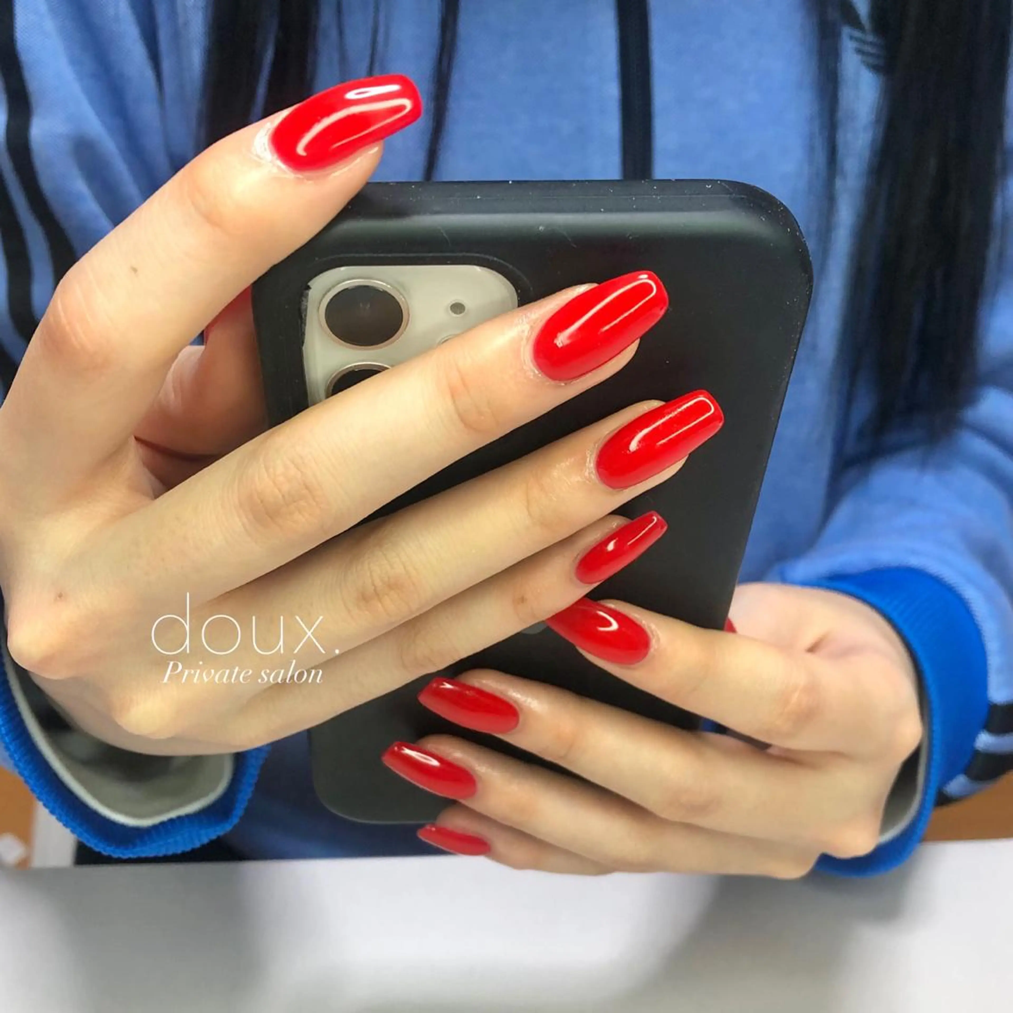 ネイル 赤色 doux. nailのネイルデザイン