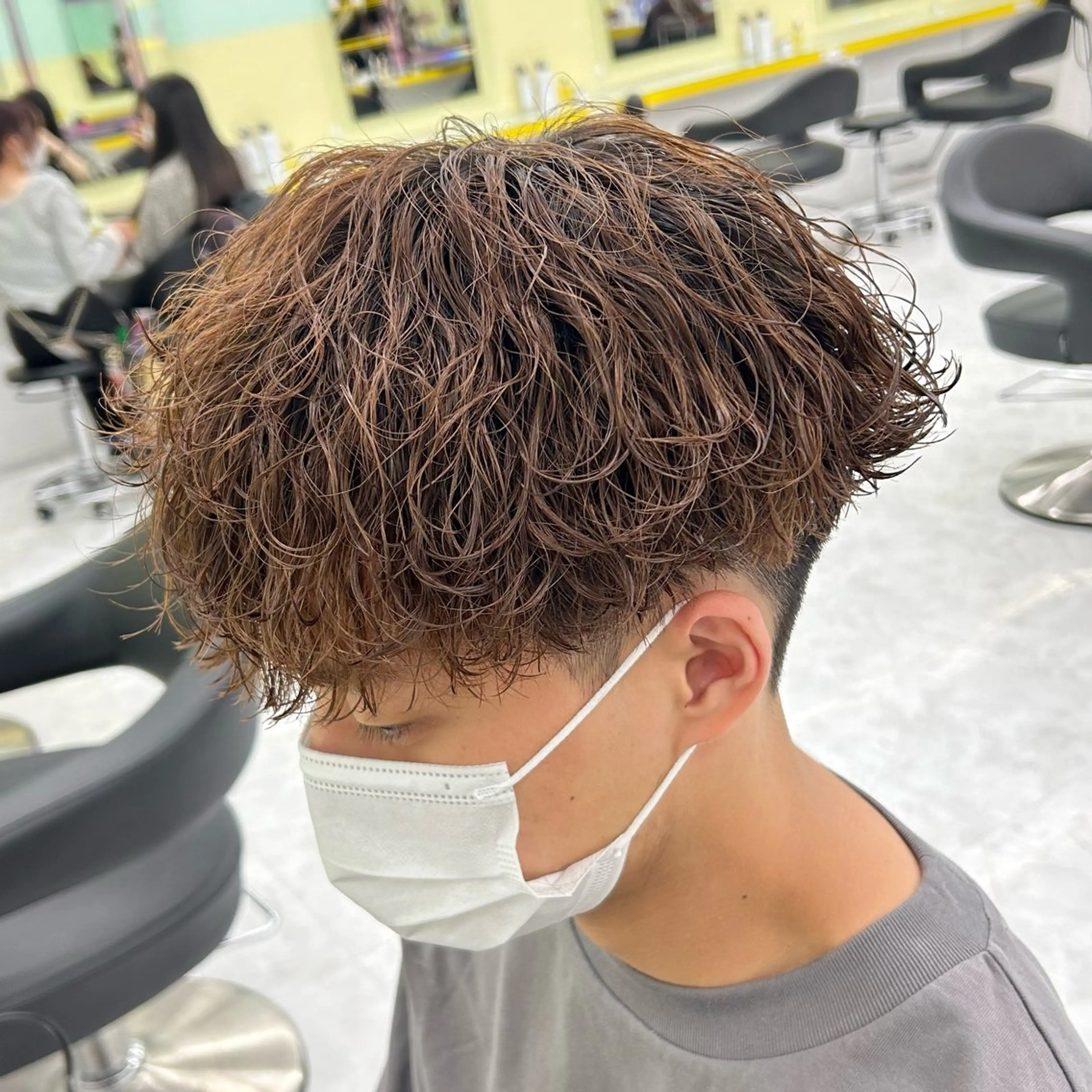 ショート カラー パーマ メンズ カット パーマ 韓国レイヤーカット /REIのヘアスタイル