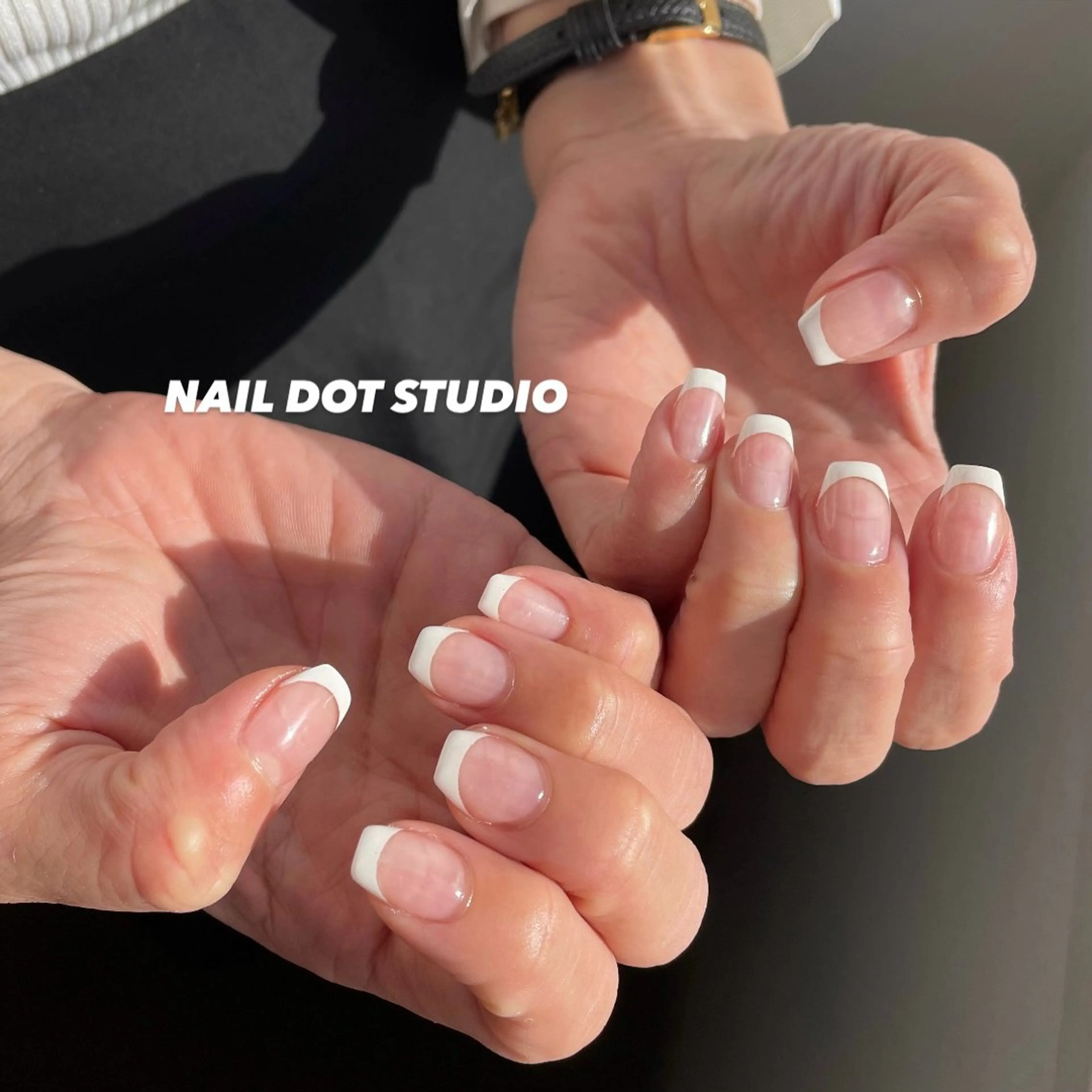 ネイル フレンチネイル ホワイト ハンドネイル NAIL DOT STUDIO堺筋本町のネイルデザイン