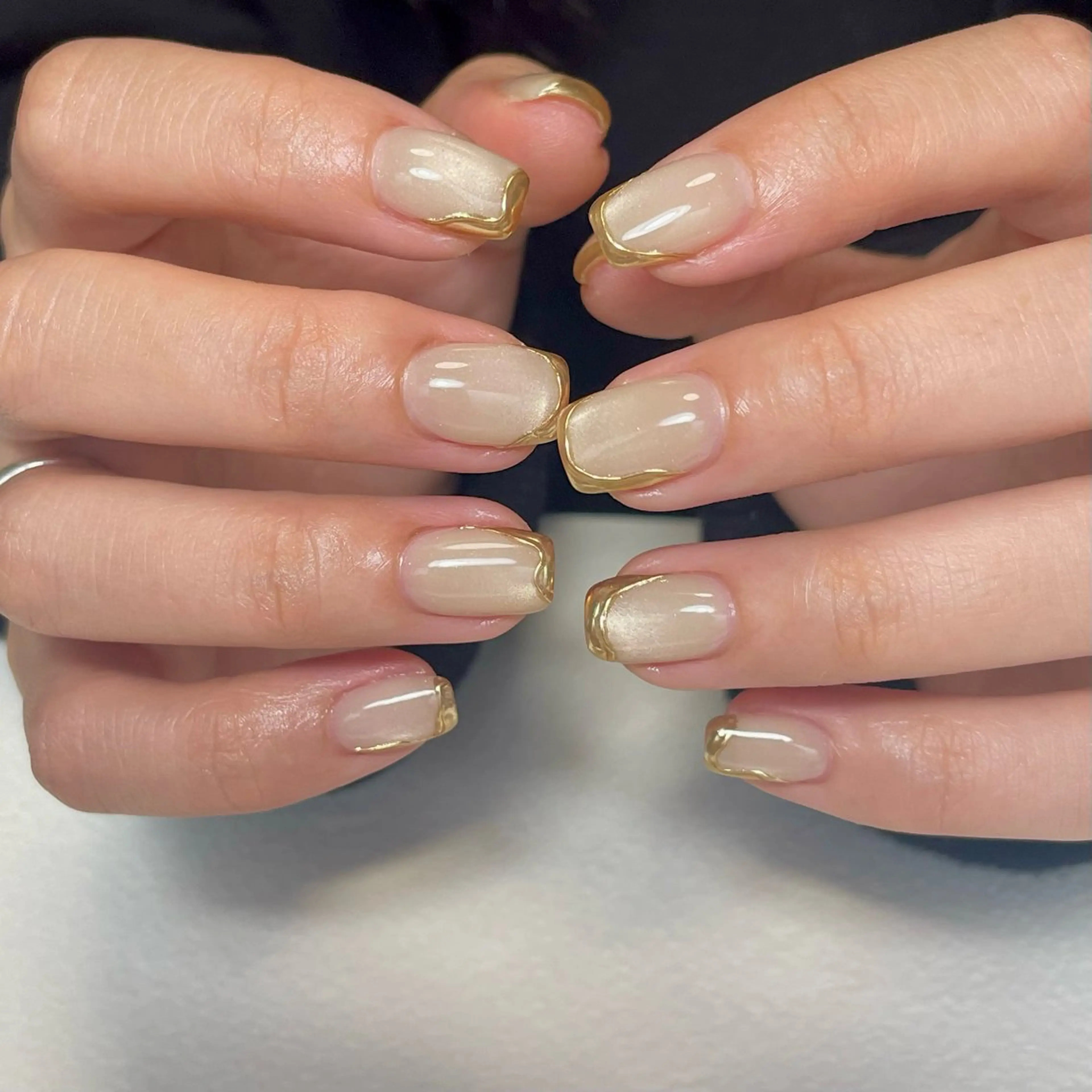 ネイル アートネイル ジェルネイル マグネットネイル 持ち込み ニュアンスネイル ハンドネイル norme_ akiのネイルデザイン