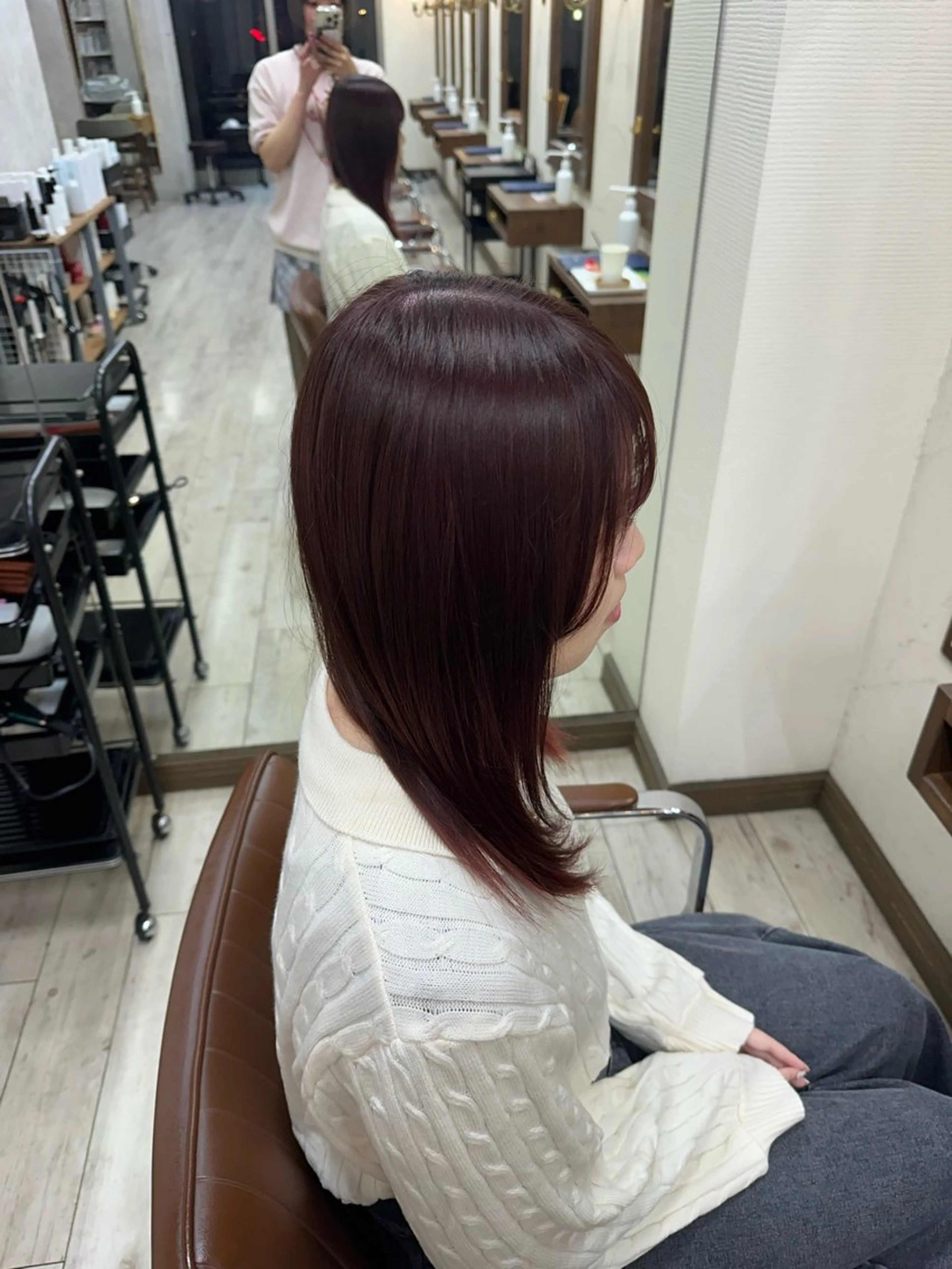 ミディアム カラー ヘアカラー なぎは/暖色・ ナチュラルカラーのヘアスタイル