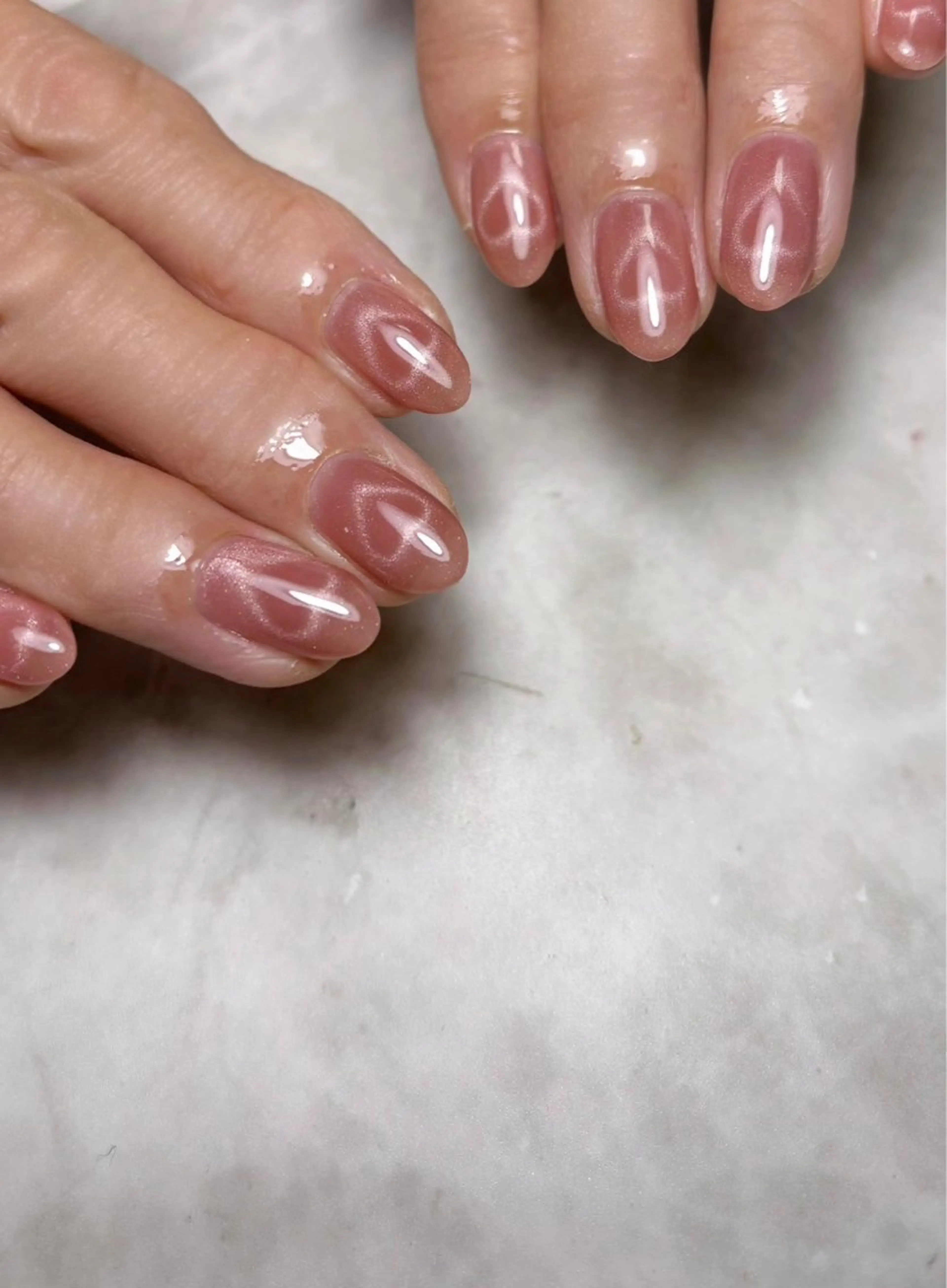 ネイル ハート マグネットネイル Nailsalon E's cafeのネイルデザイン