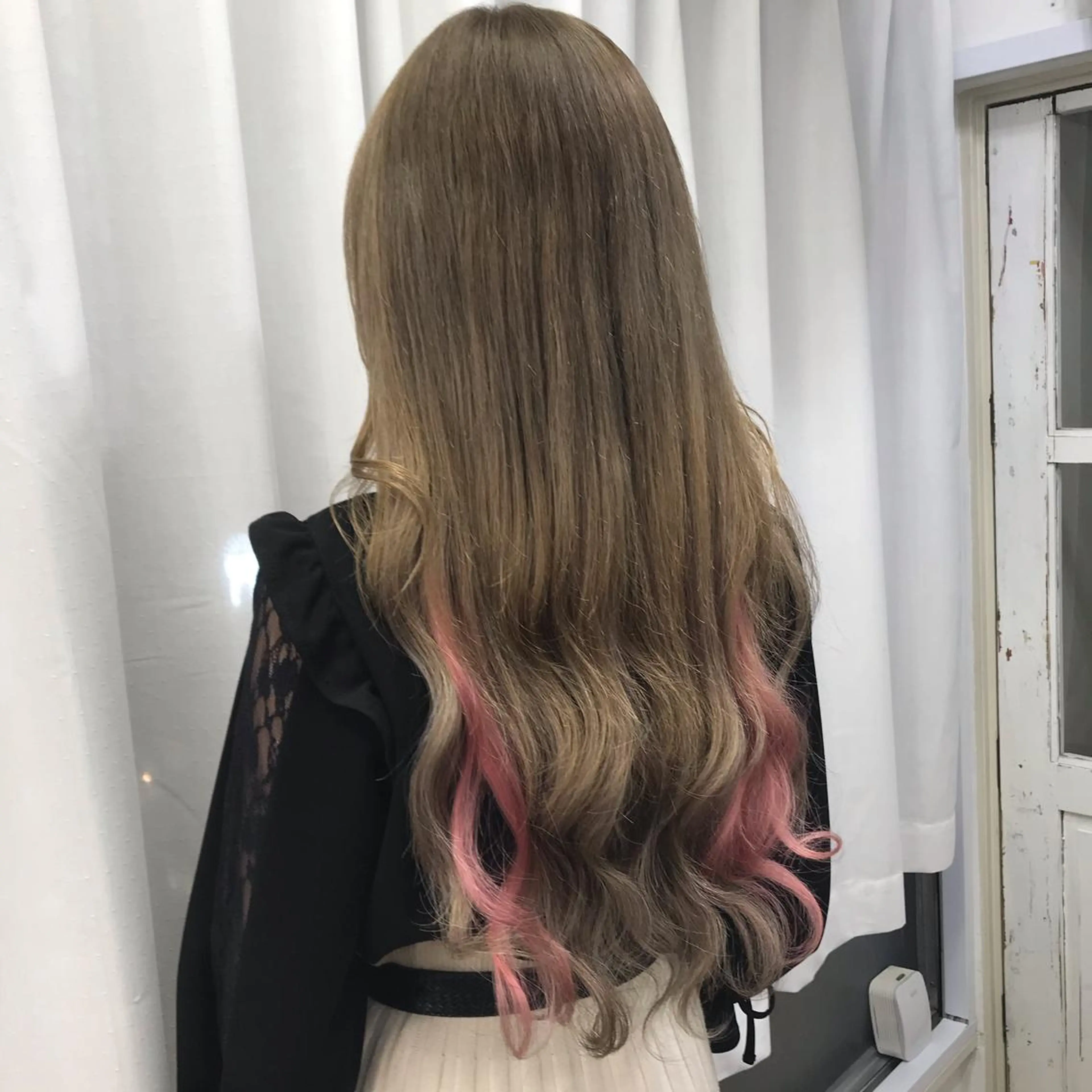 ロング カラー 編み込みエクステ ブリーチ ケアブリーチ ダブルカラー エクステ ていねい技術No.1 🌈諏訪 健太のヘアスタイル