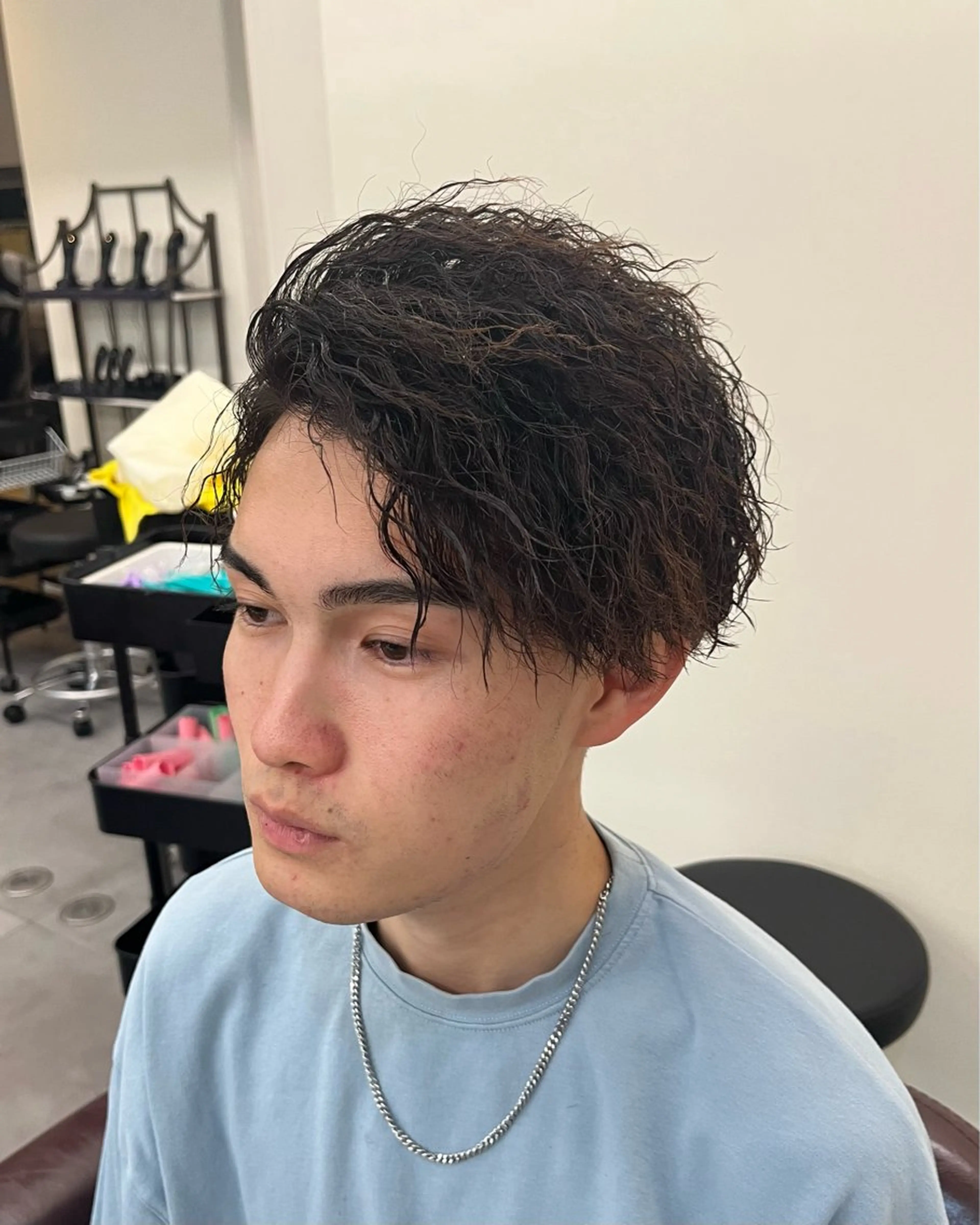 メンズカット＋ハードツイストスパイラルパーマの写真