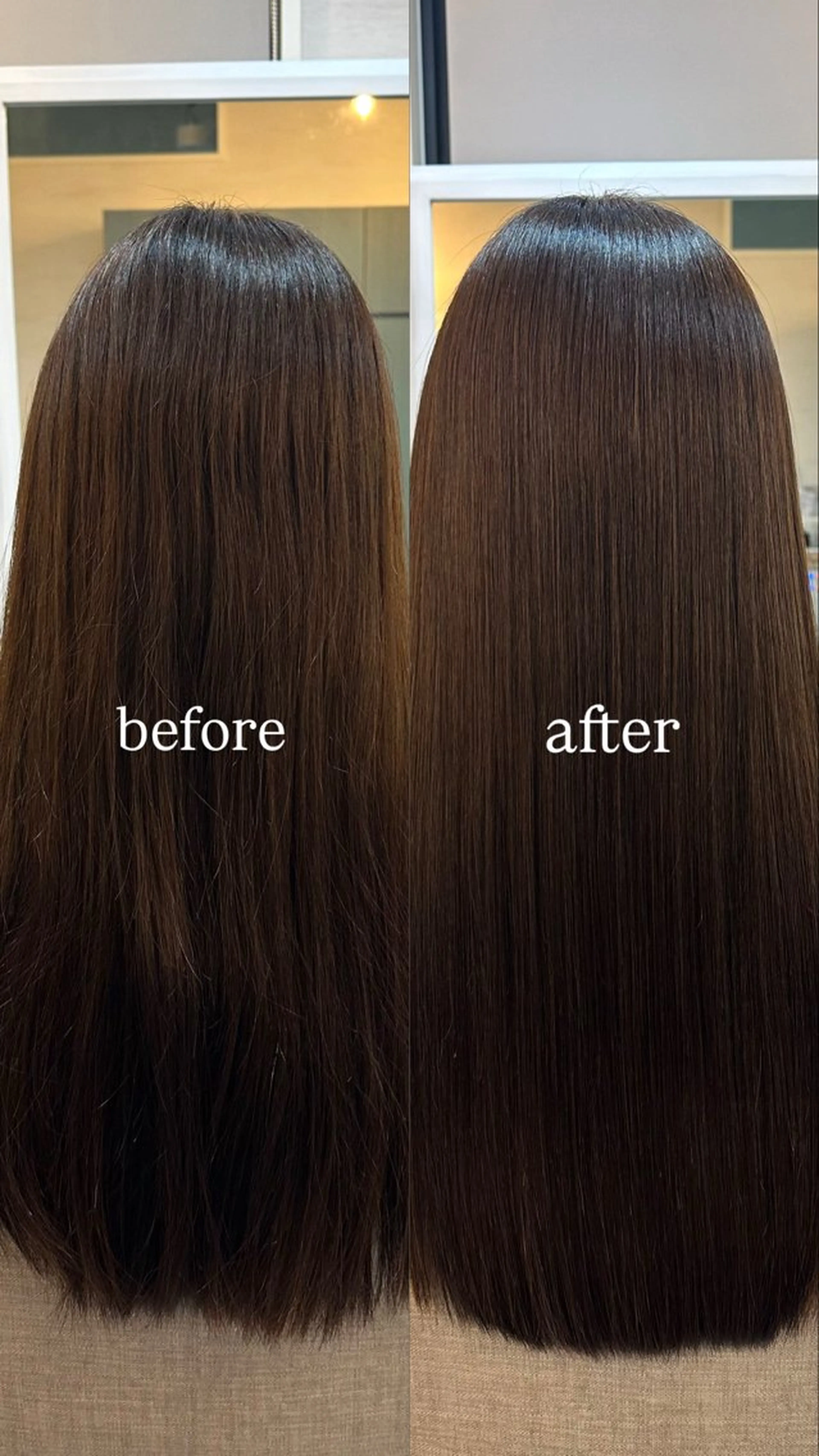 ロング 髪質改善 縮毛矯正 トリートメント トリートメント 🖤ほのか/ツヤ髪 /髪質改善/縮毛矯正のヘアスタイル